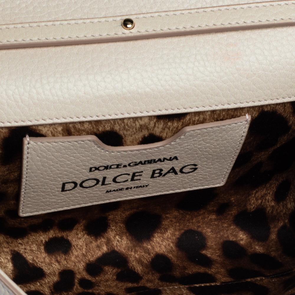 Women's Dolce & Gabbana Rose Print Leather Miss Dolce Chain Shoulder Bag