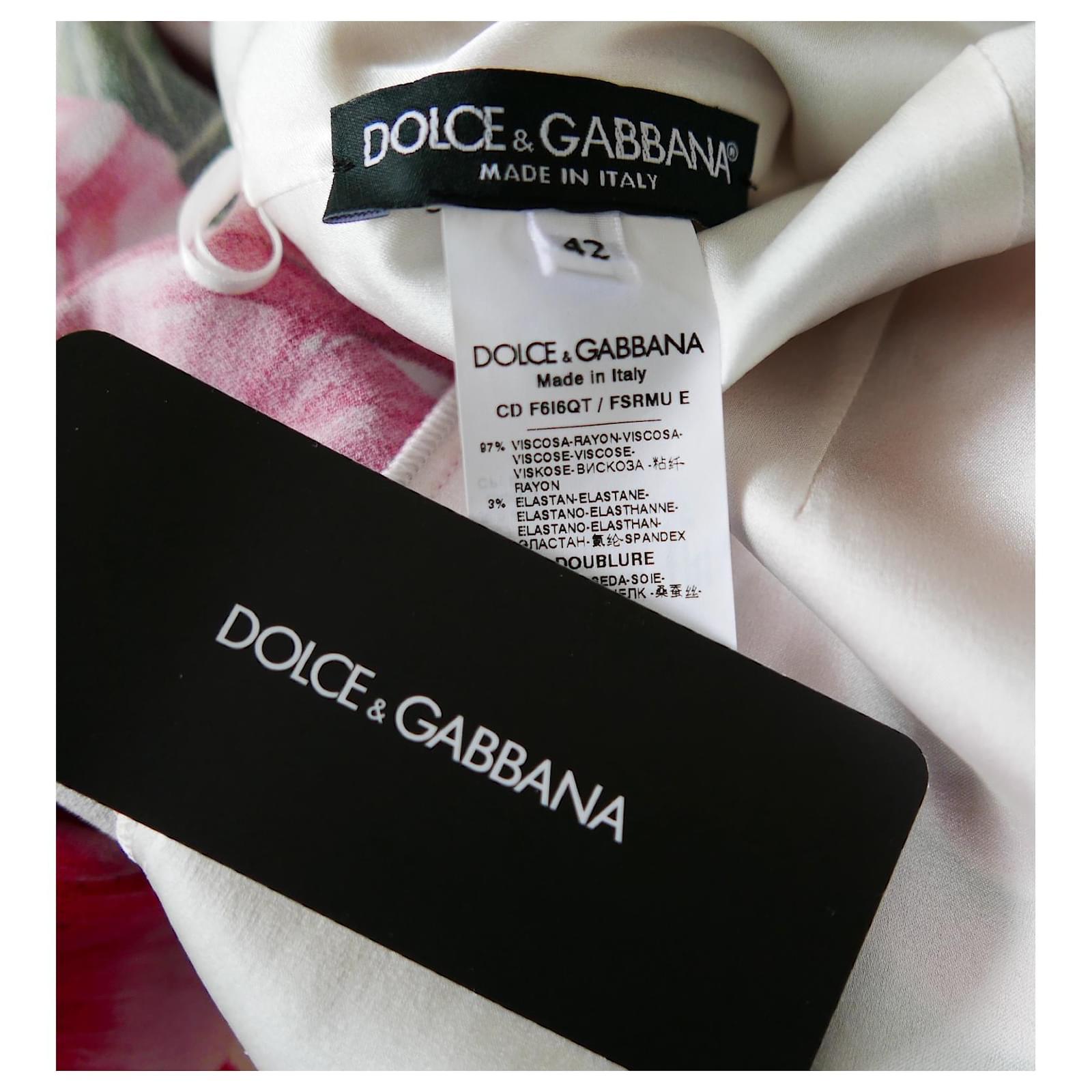 Dolce & Gabbana Rose Print Midi Pencil Dress For Sale 2