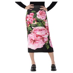 Dolce 
Gabbana Rose drucken Midi-Rock Größe XS