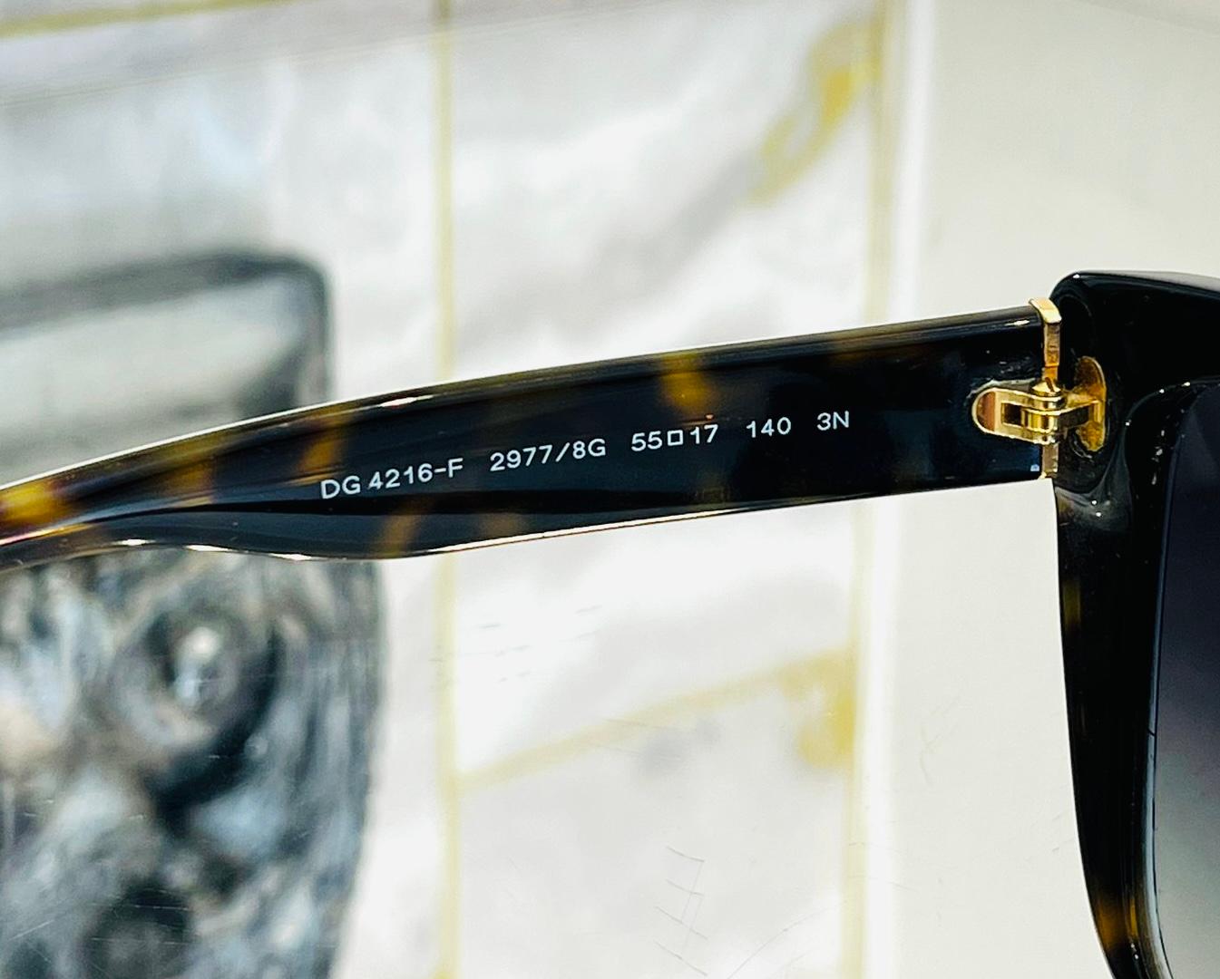 Dolce & Gabbana Rose-Print Sunglasses For Sale 2