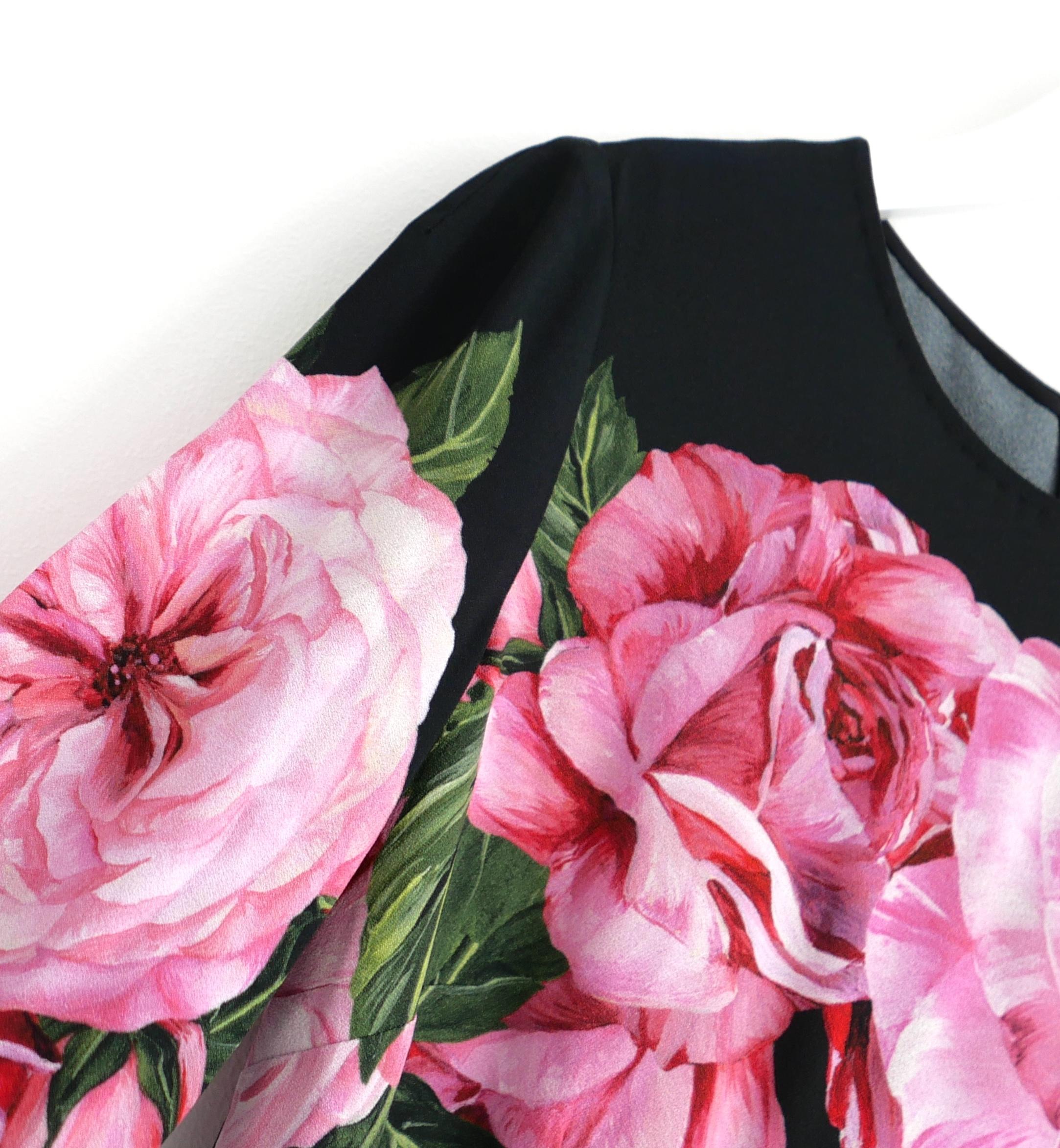 Blusa con estampado de rosas Dolce & Gabbana Rosa en venta