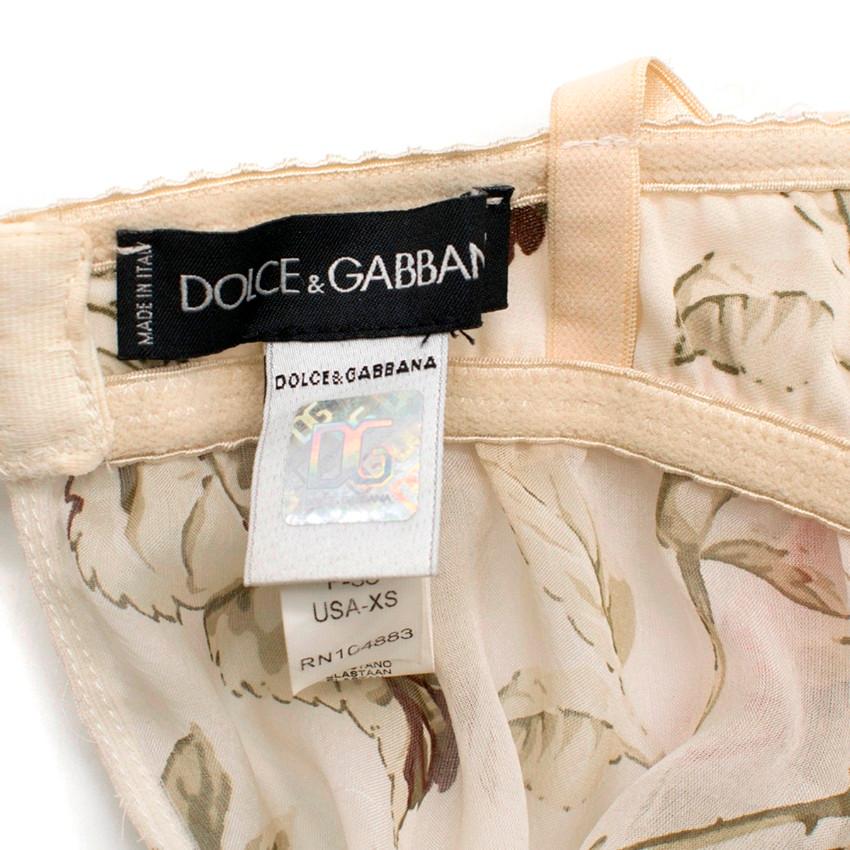 Dolce & Gabbana Rose-Print Underwired camisole top FR 38 In Good Condition In London, GB