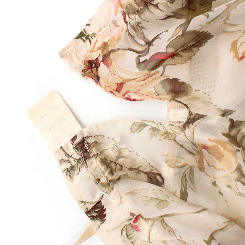 Dolce & Gabbana Rose-Print Underwired camisole top FR 38 1
