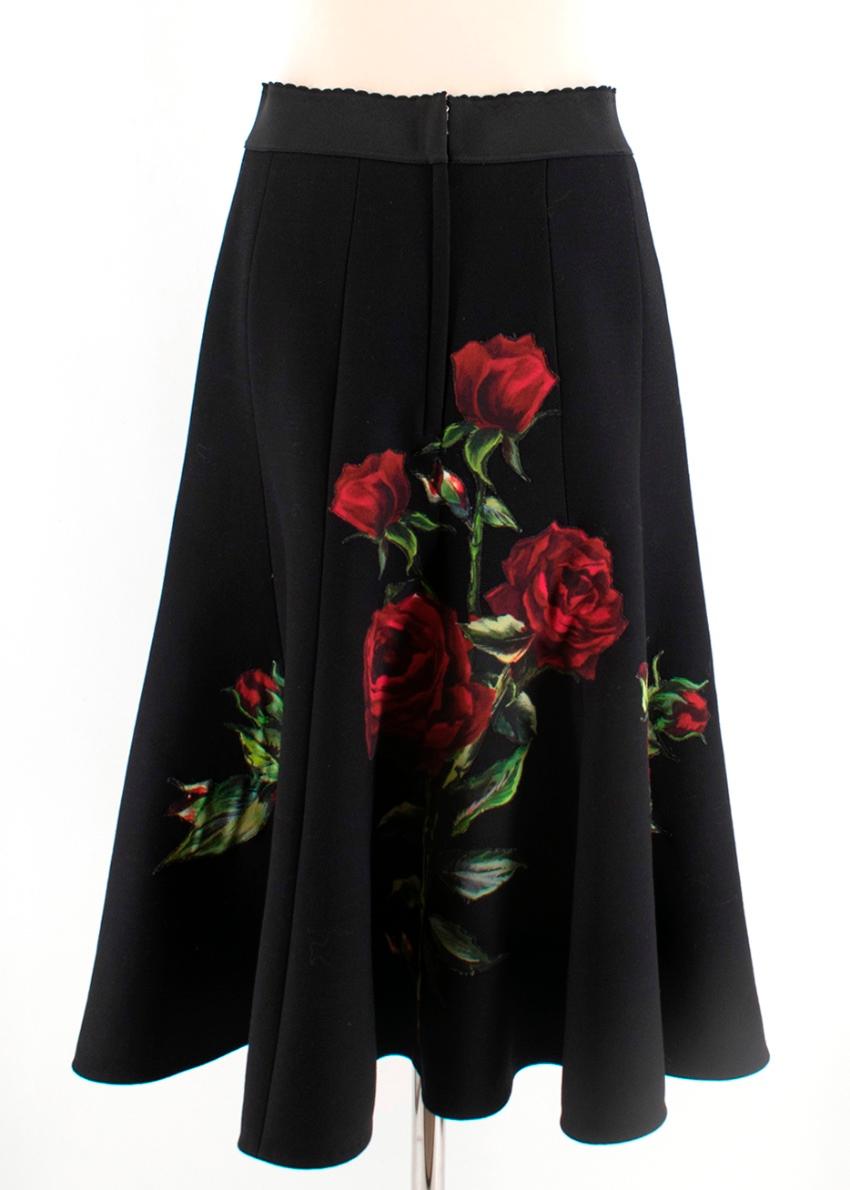 dolce gabbana rose skirt