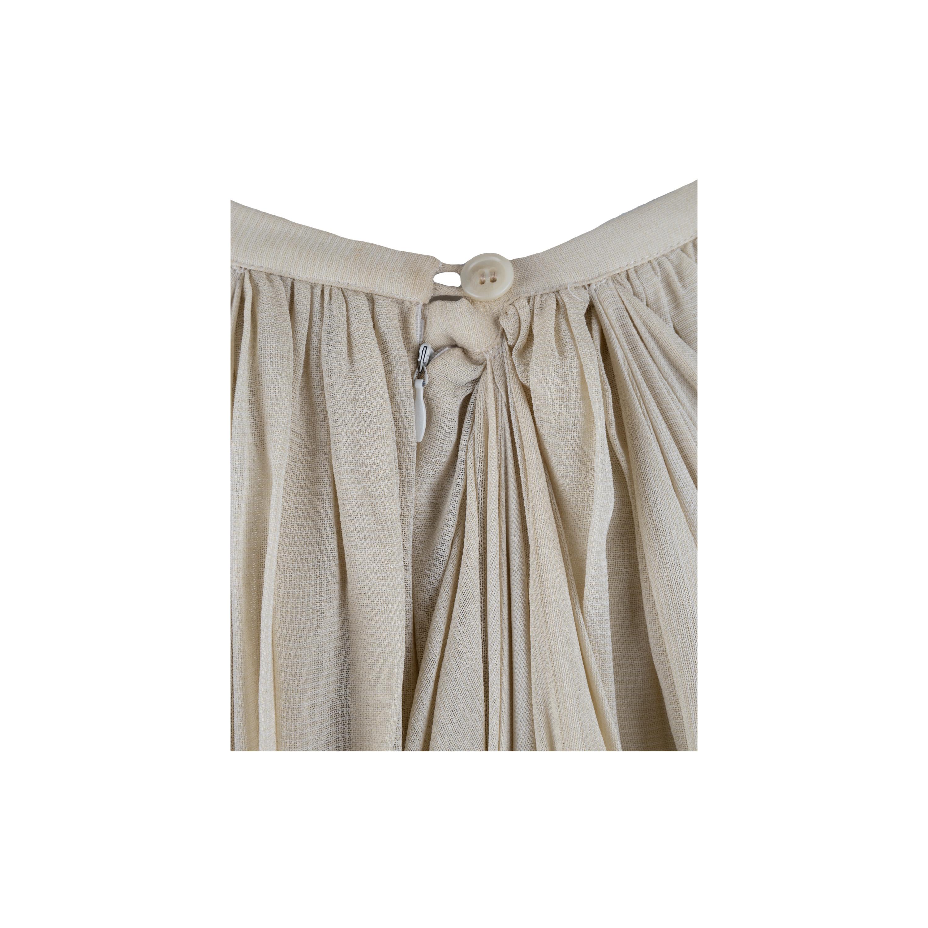 Beige Dolce & Gabbana Ruched Layer Skirt