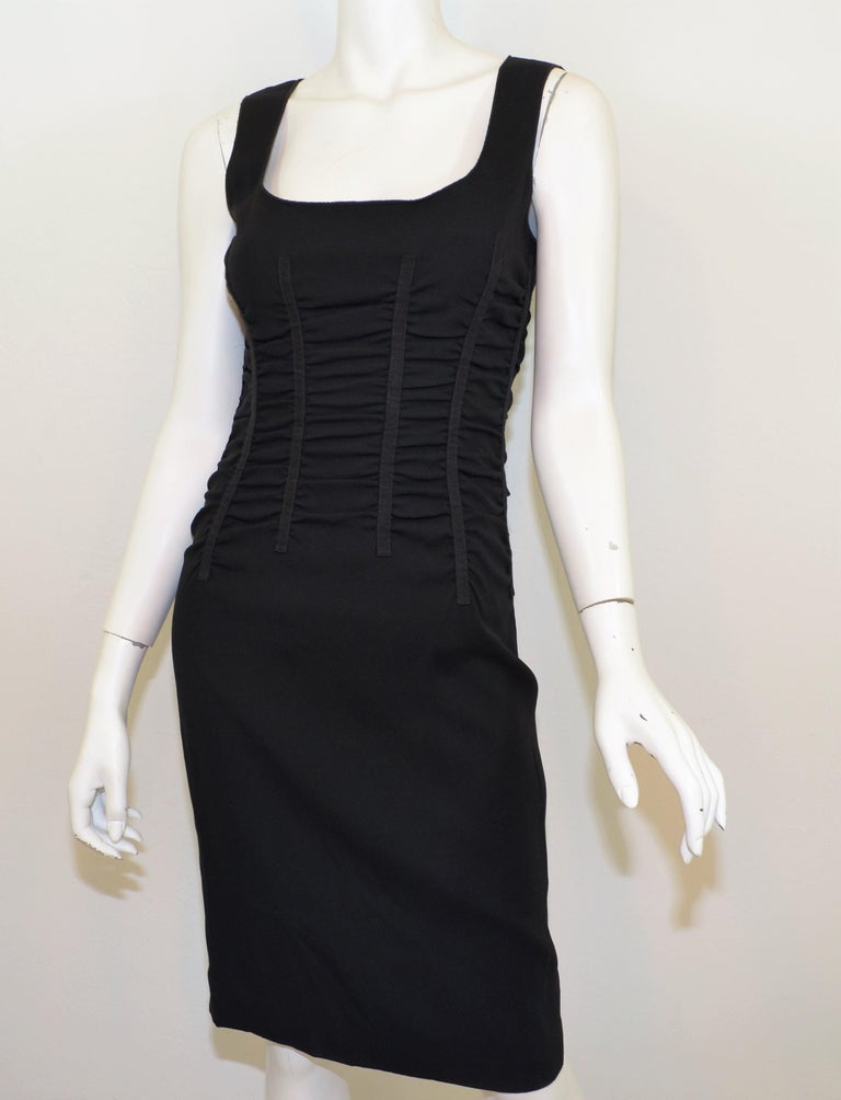 Dolce and Gabbana Ruched Little Black Dress at 1stDibs | black dress ...