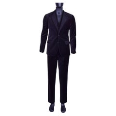 Dolce & Gabbana - RUNWAY 3 Pieces Velvet Suit Black