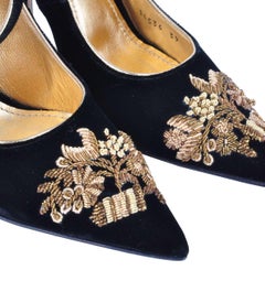 Dolce & Gabbana - RUNWAY Baroque Gold Pumps Black EUR 36