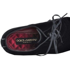 Dolce & Gabbana - RUNWAY Baroque Velvet Shoes Black EUR 39.5