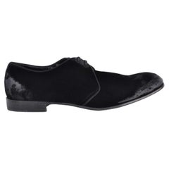 Dolce & Gabbana - RUNWAY Baroque Velvet Shoes Black