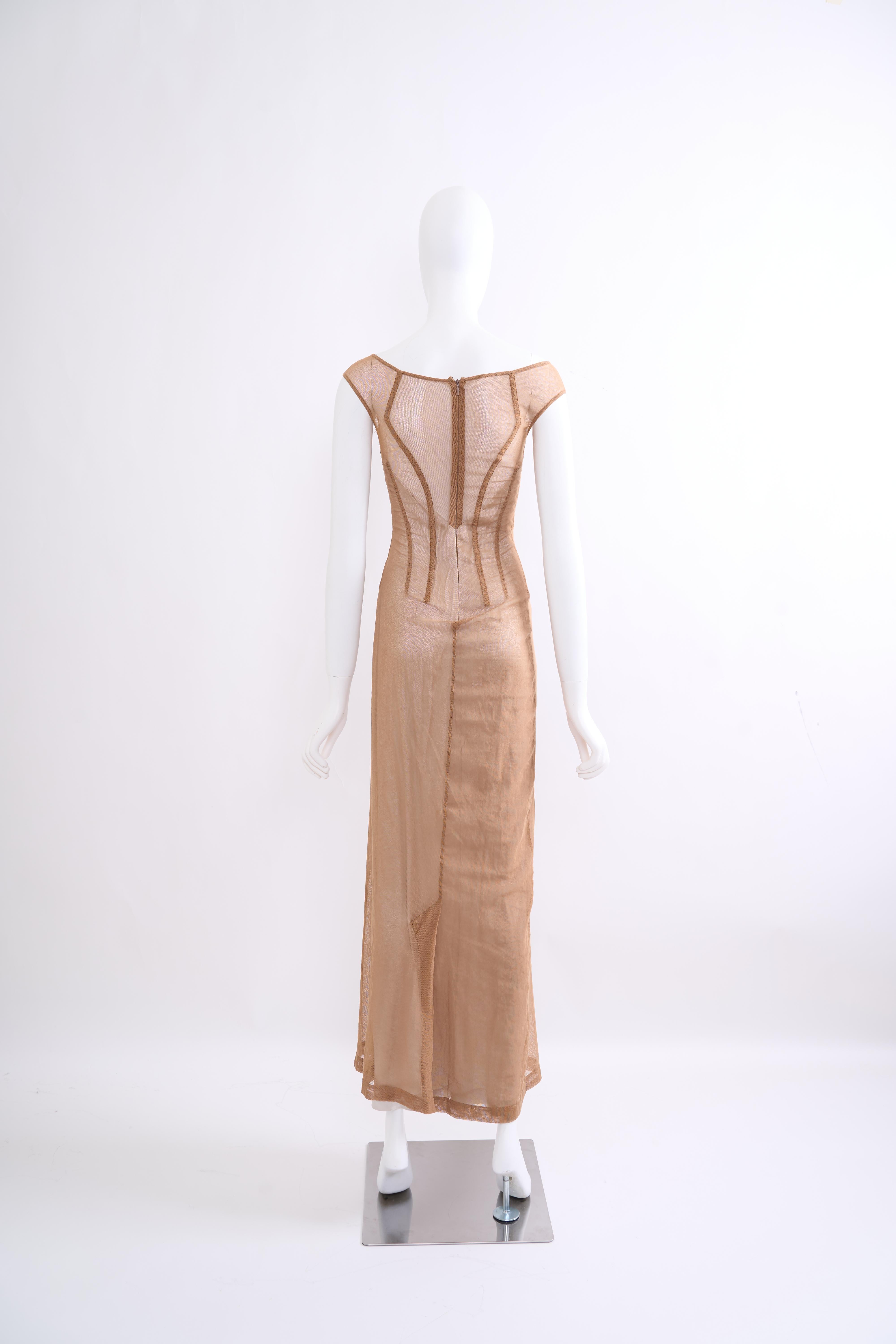 Dolce & Gabbana Runway Beige Dress 1998SS For Sale 1