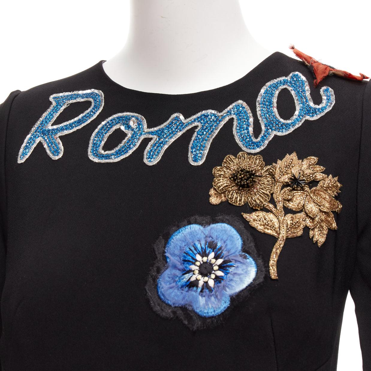 DOLCE GABBANA Pasarela negro Roma Guerrero lentejuelas cuero parche vestido shift IT38 XS
Referencia: TGAS/D01163
Marca: Dolce & Gabbana
Diseñador: Domenico Dolce y Stefano Gabbana
Material: Viscosa, mezcla
Color: Negro, Multicolor
Patrón: