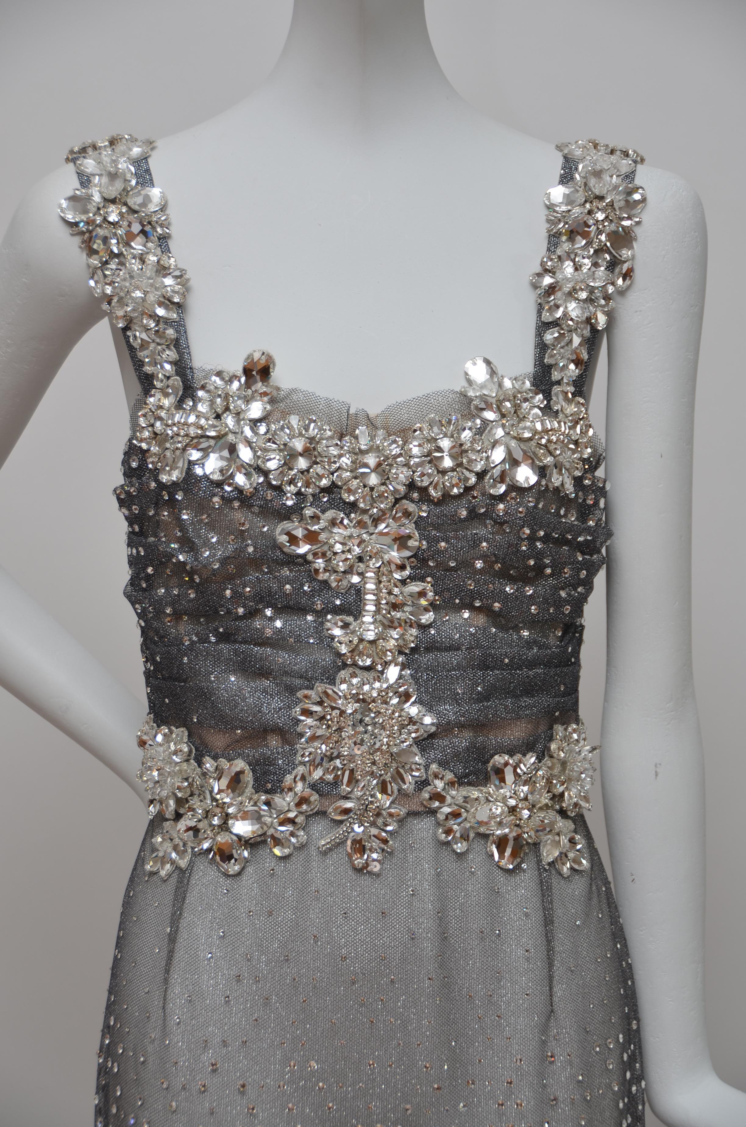 Dolce & Gabbana Runway Crystals Embellished Mermaid Dress  SZ38 Retailed $32, 000 1