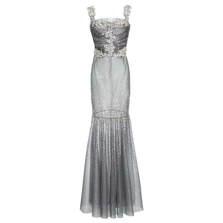 Dolce & Gabbana Pink Embellished Mermaid Lace Gown Dress main image 1