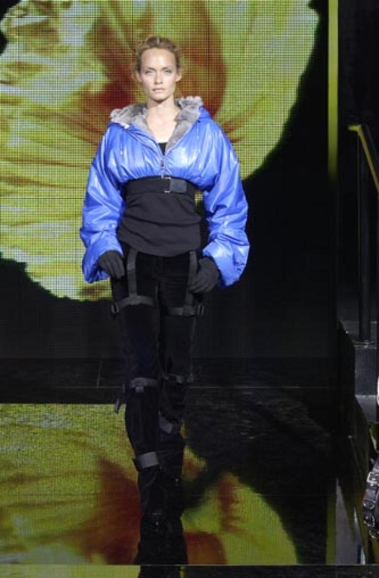 Dolce and Gabbana Runway F/W 2003 Black Parachute Bondage Trousers For Sale  at 1stDibs