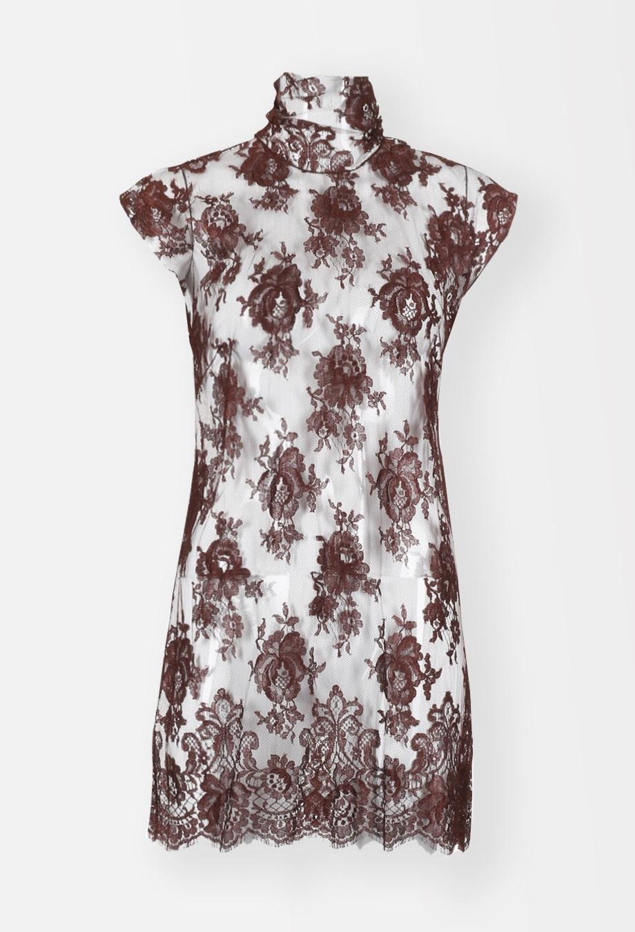 Dolce & Gabbana Runway FW 2001 Seen On Britney Spears Lace Tunic Top Archival In Good Condition For Sale In Melbourne, VIC