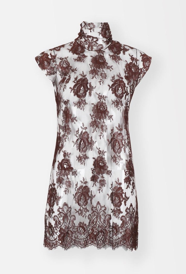 Dolce and Gabbana Runway FW 2001 Seen On Britney Spears Lace Tunic Top  Archival at 1stDibs