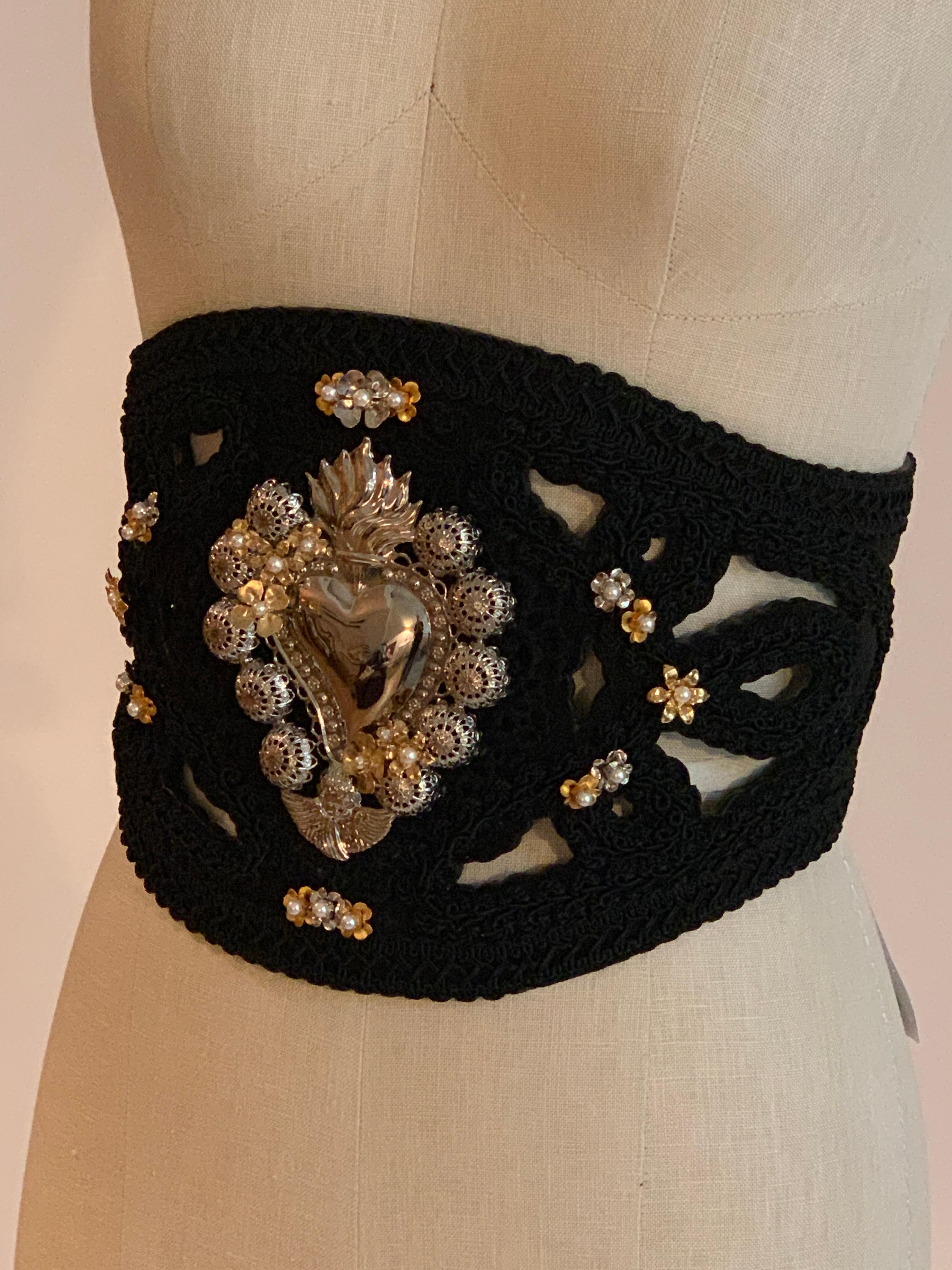 dolce gabbana heart belt