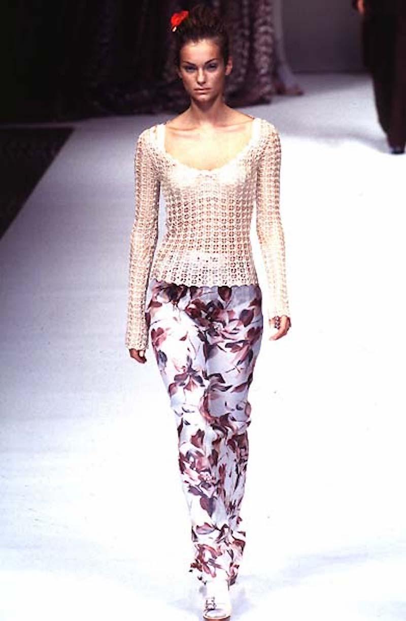Chemisier Dolce & Gabbana Vintage Printemps 2000 – En Soie Rayé, Taille XS, Occasion Très Bon état