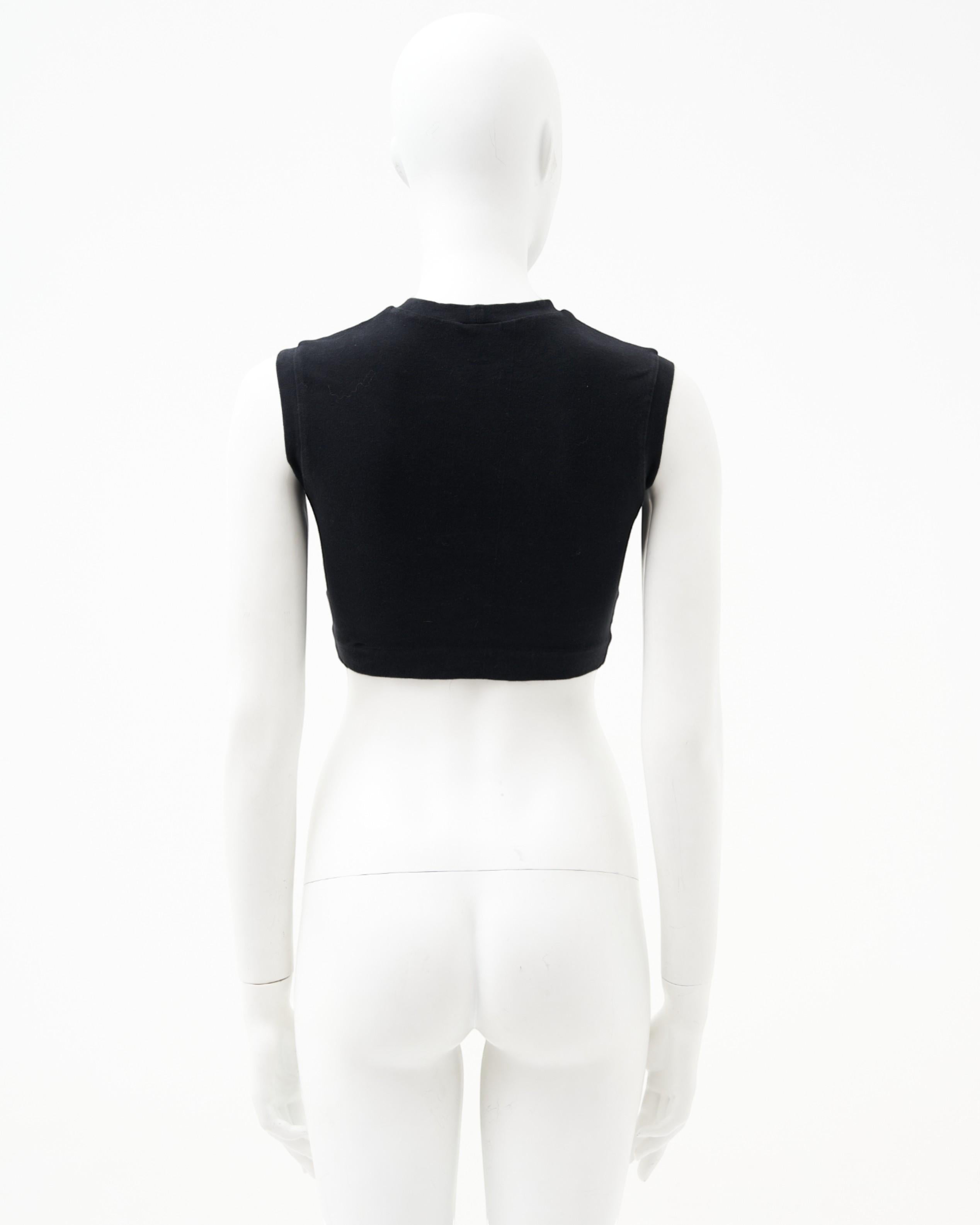 Dolce & Gabbana S/S 1992 “SOFIA” Embellished black top In condizioni ottime in vendita a Milano, IT