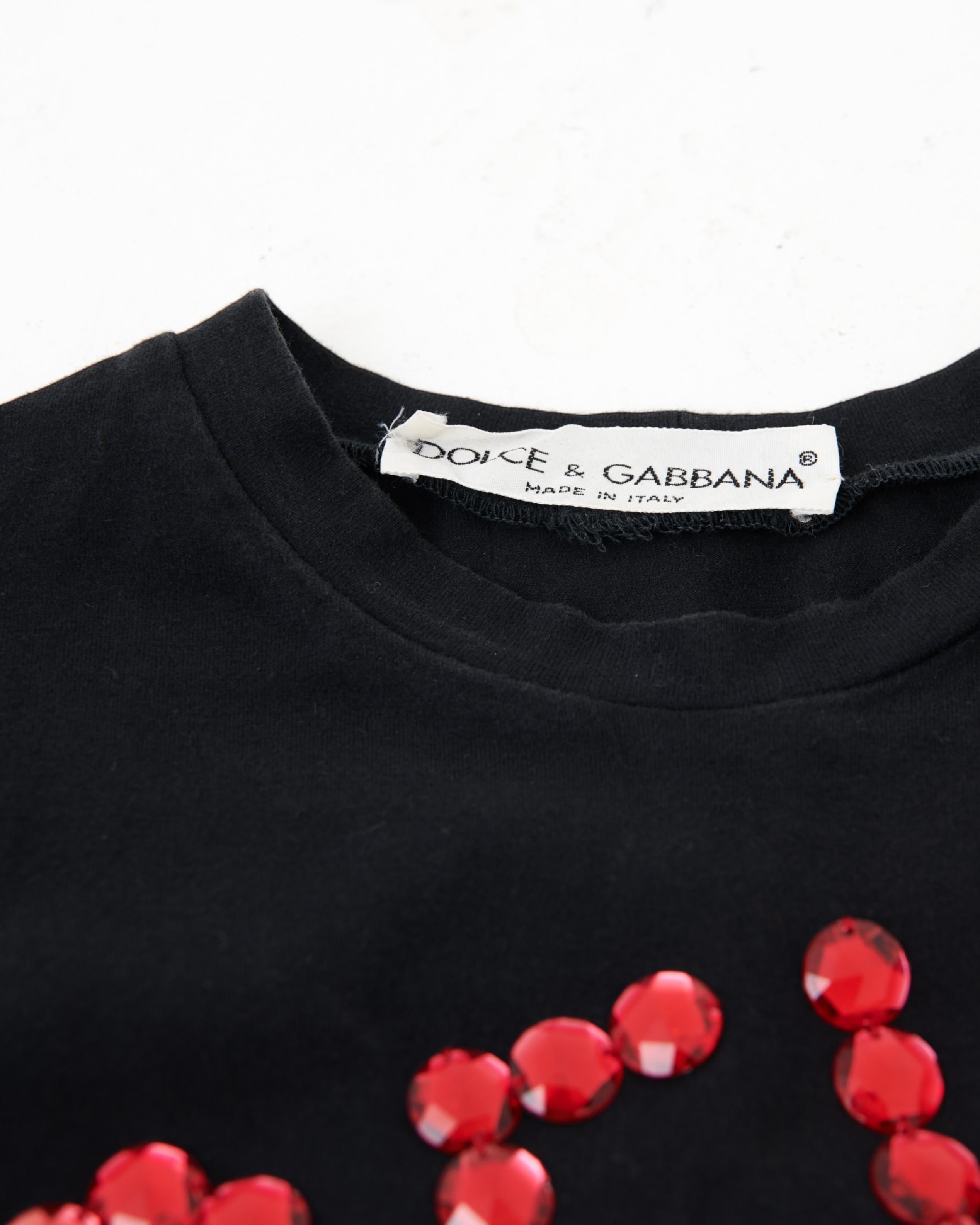 Dolce & Gabbana S/S 1992 “SOFIA” Embellished black top in vendita 3