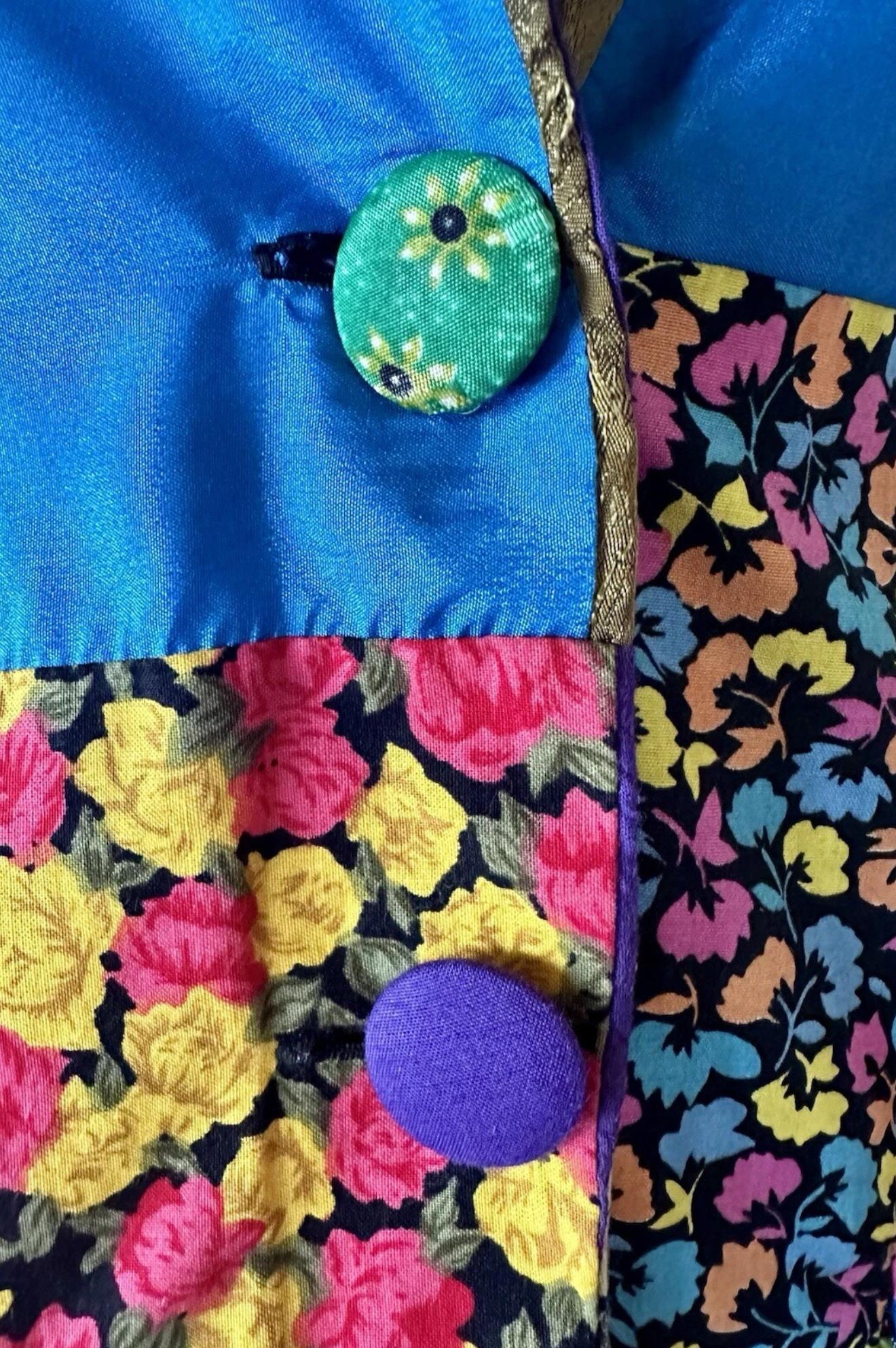 DOLCE & GABBANA P/E  1993 Giacca patchwork floreale Runway - See One in vendita 5