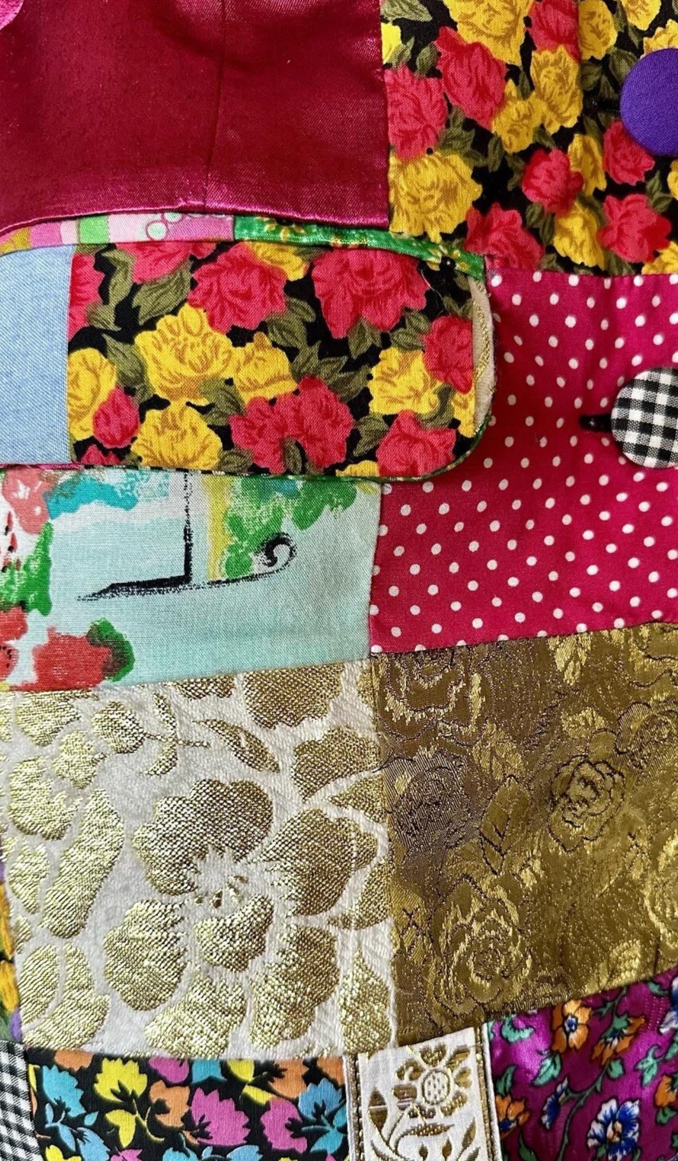 DOLCE & GABBANA P/E  1993 Giacca patchwork floreale Runway - See One in vendita 6