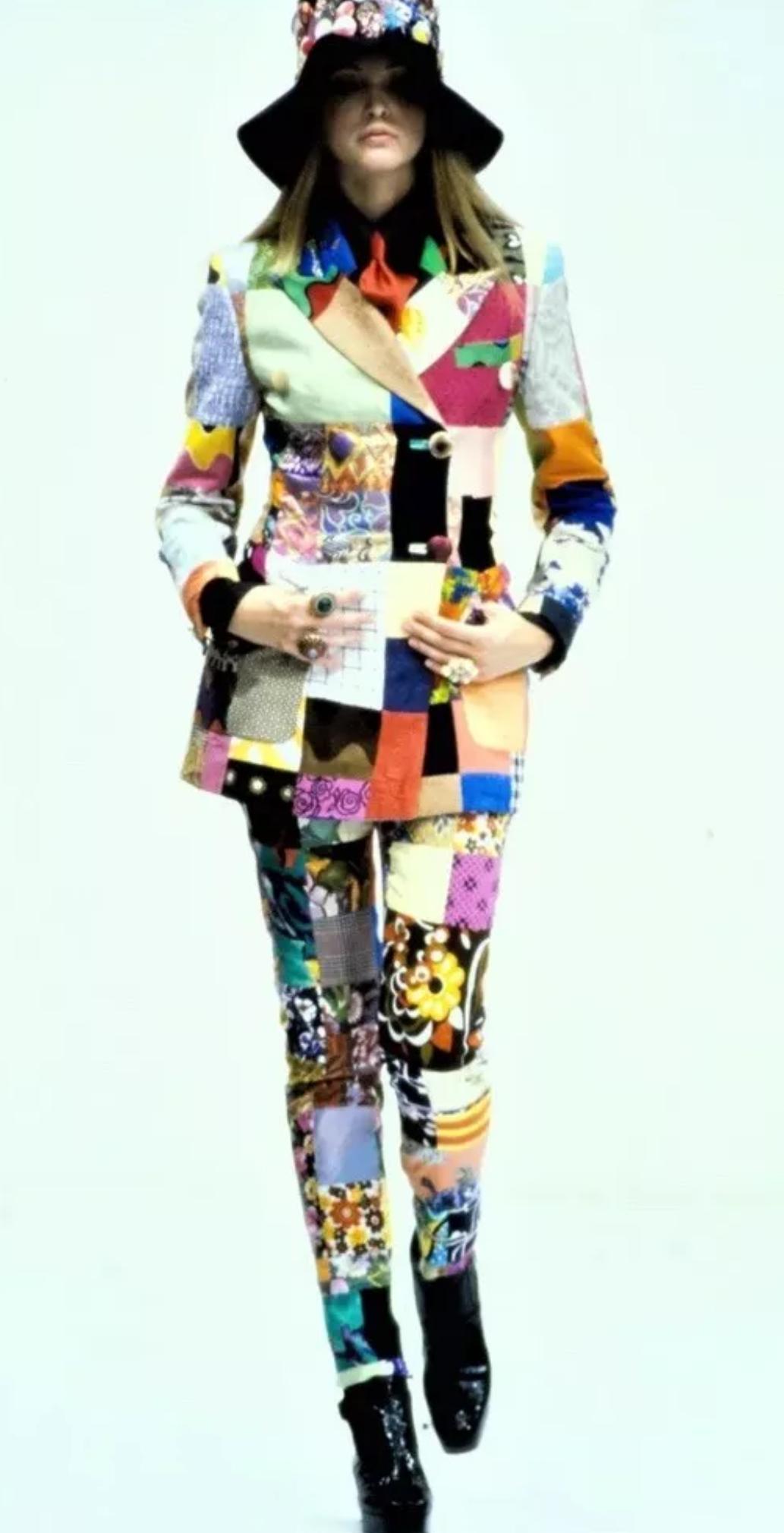 DOLCE & GABBANA P/E  1993 Giacca patchwork floreale Runway - See One in vendita 8