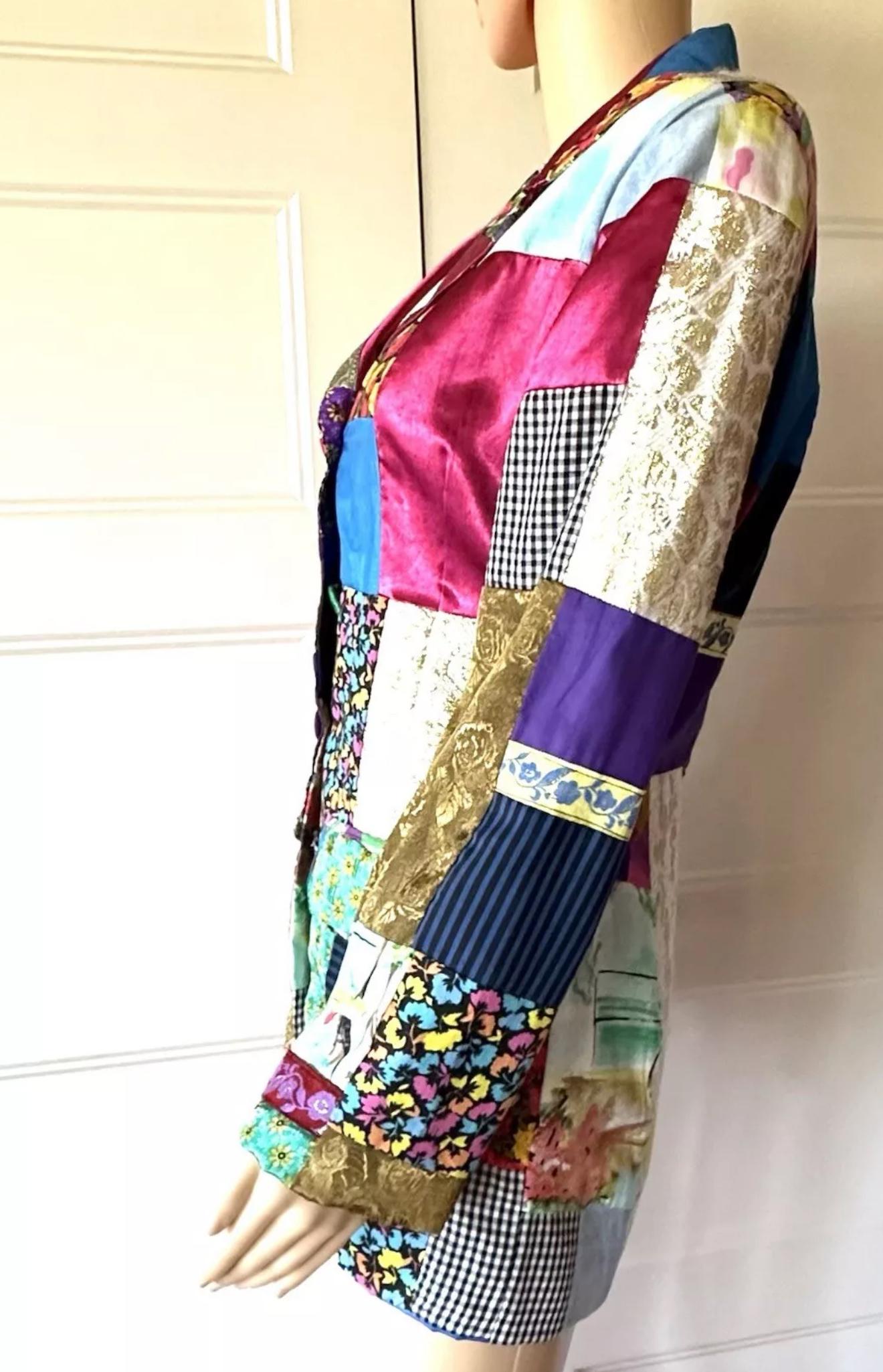 DOLCE & GABBANA P/E  1993 Giacca patchwork floreale Runway - See One In condizioni discrete in vendita a Woodland Hills, CA
