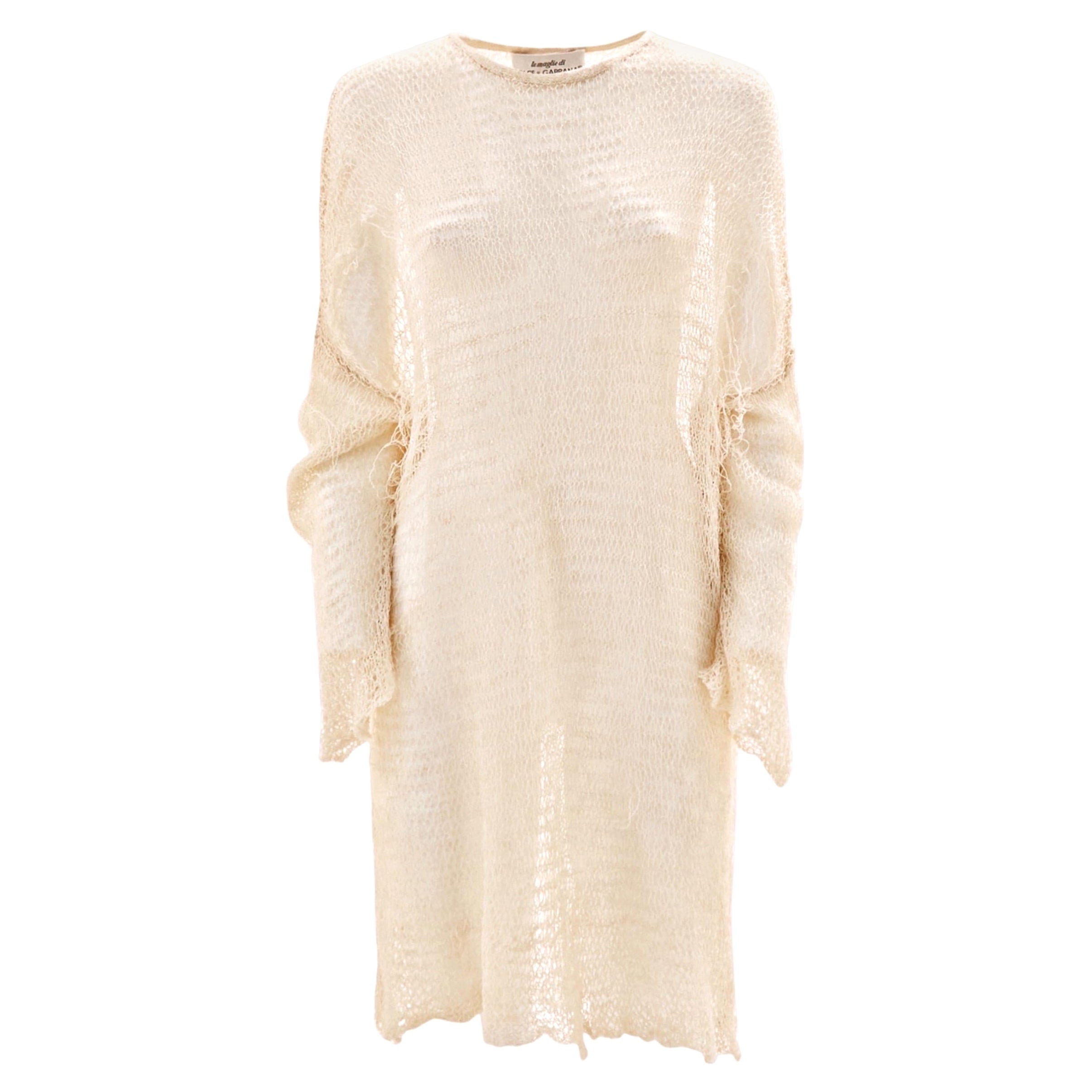 Dolce & Gabbana - Robe en maille vieillie « La Mediterranea », printemps-été 1994 en vente
