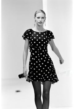 Dolce & Gabbana S/S 1995 Polka Dot Flutter Sleeve Mini Dress
