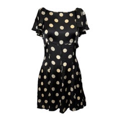 Dolce & Gabbana S/S 1995 Polka Dot Flutter Sleeve Mini Dress