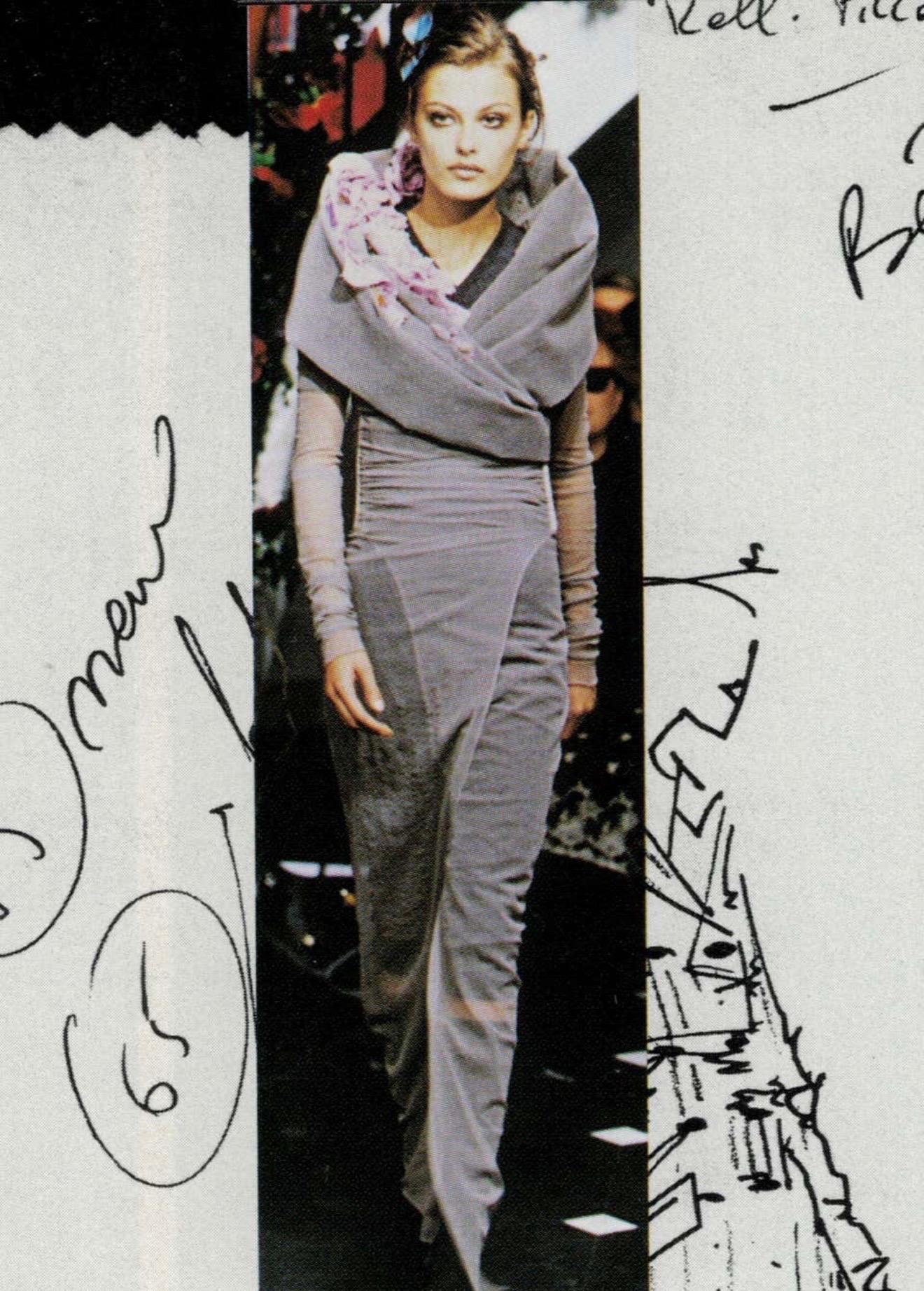 Dolce & Gabbana S/S 1998 Runway Floral Appliqué Sheer Mesh Coat Evening Dress For Sale 12