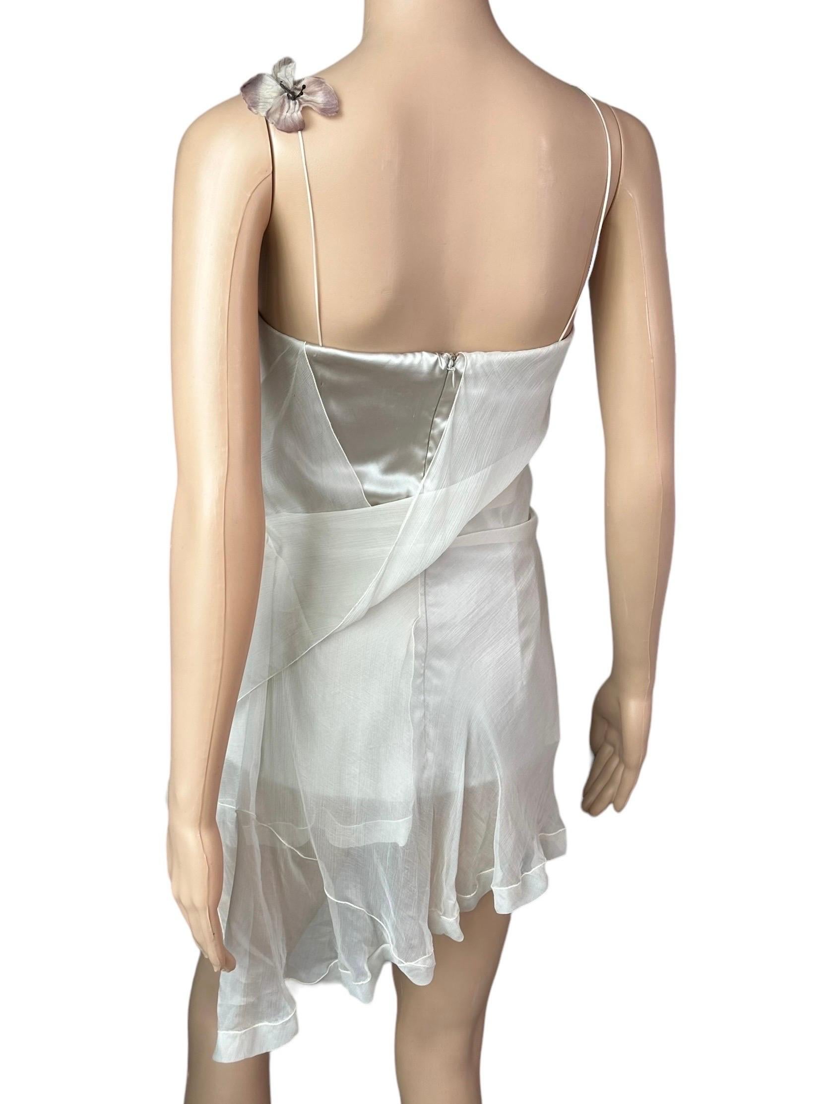 Dolce & Gabbana S/S 1998 Runway Stromboli Collection Butterfly Sheer Mini Dress 5