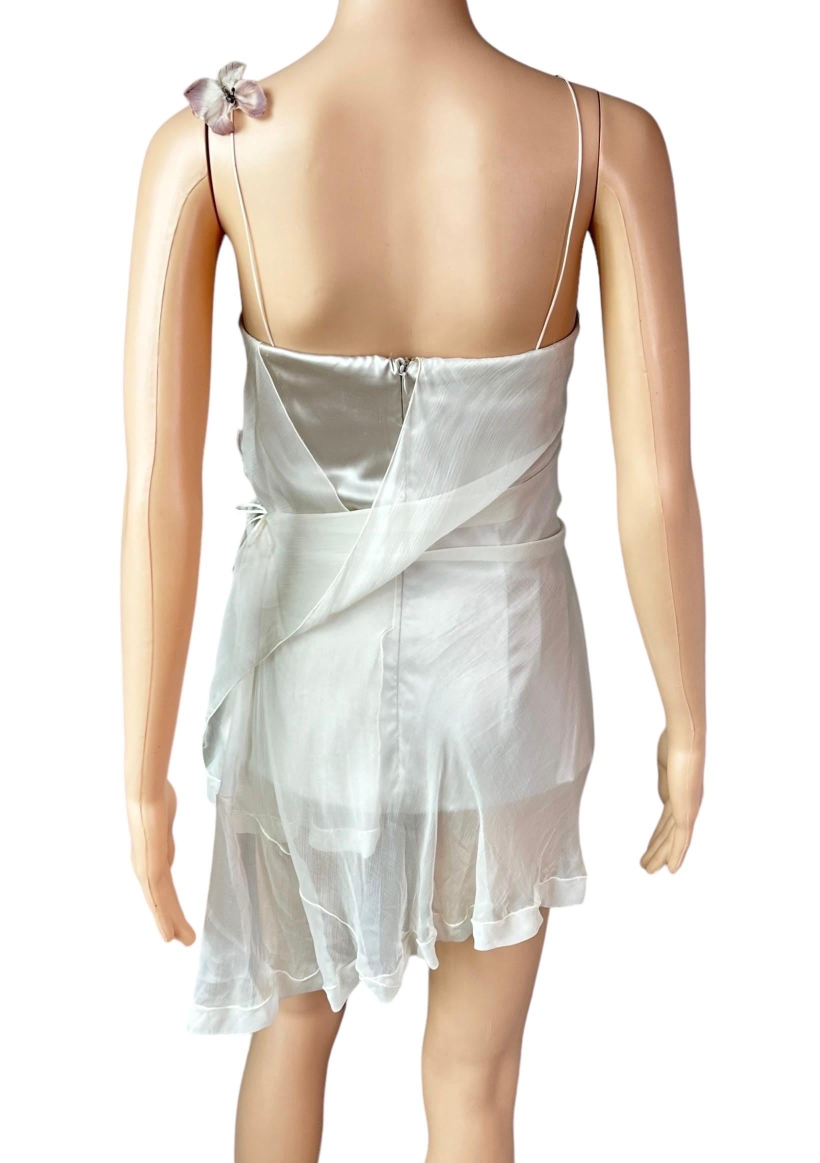 Dolce & Gabbana S/S 1998 Runway Stromboli Collection Butterfly Sheer Mini Dress 6