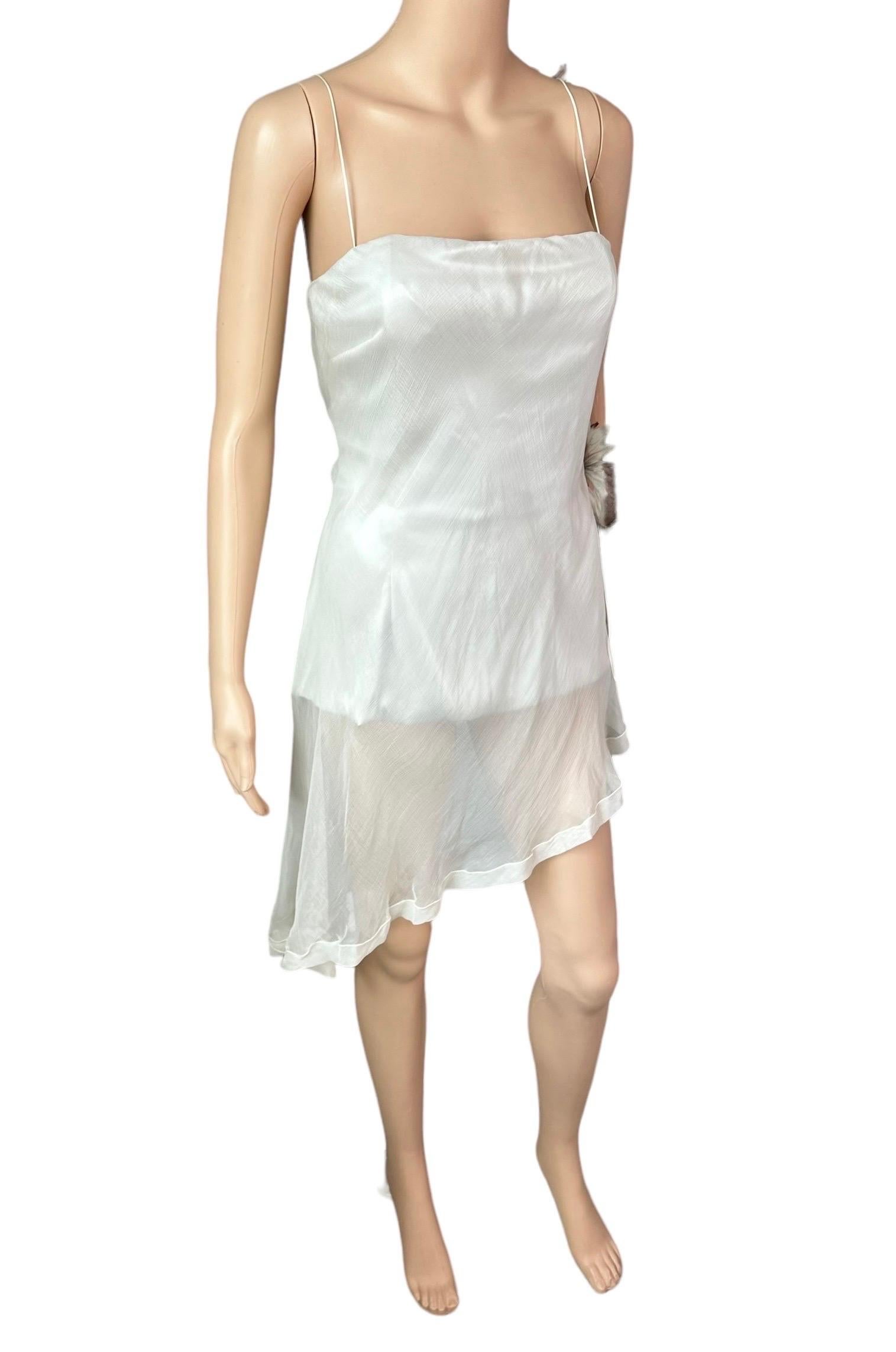 Dolce & Gabbana S/S 1998 Runway Stromboli Collection Butterfly Sheer Mini Dress 12
