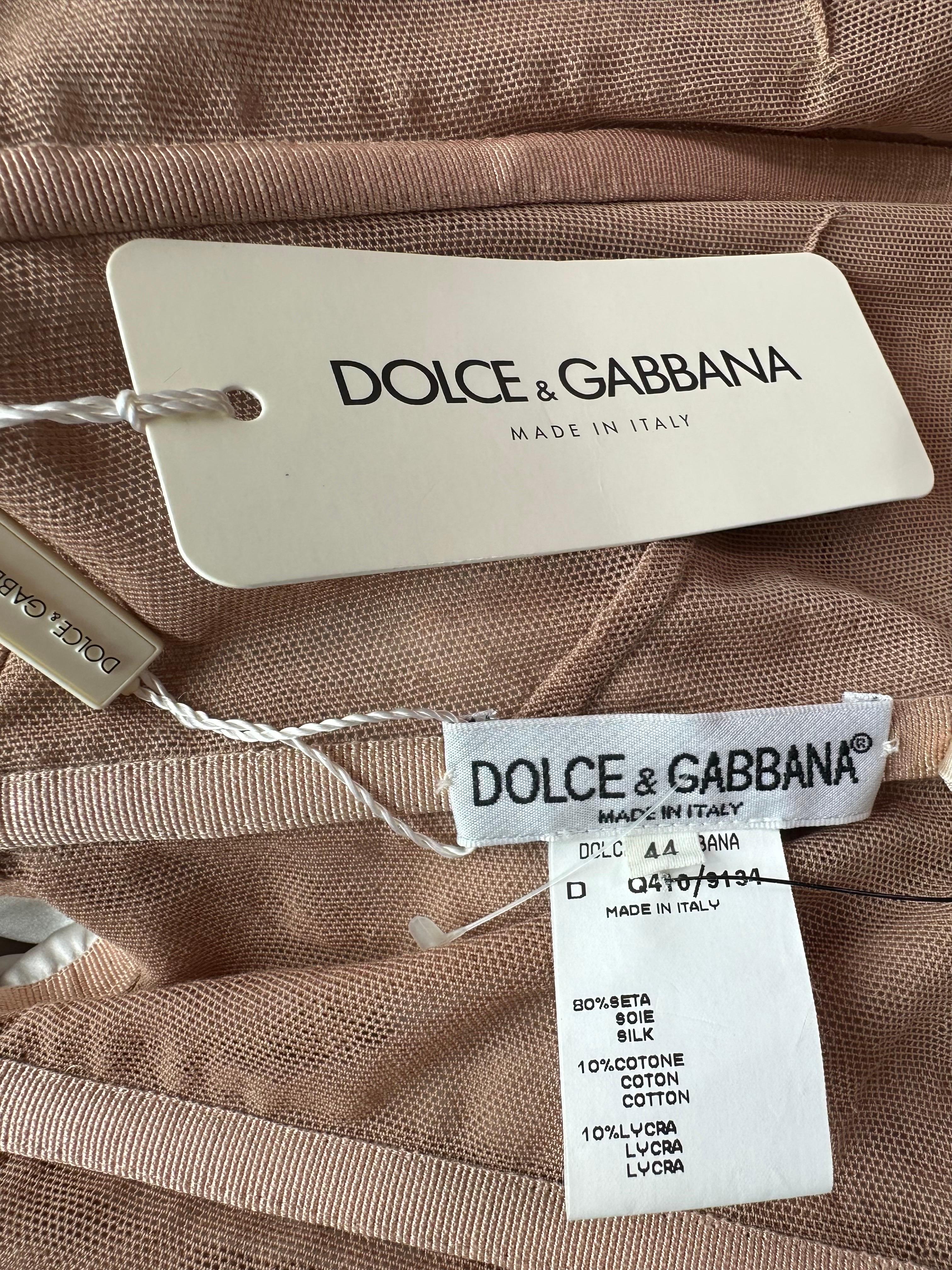 Dolce & Gabbana S/S 1998 Runway Stromboli Collection Butterfly Sheer Mini Dress 14