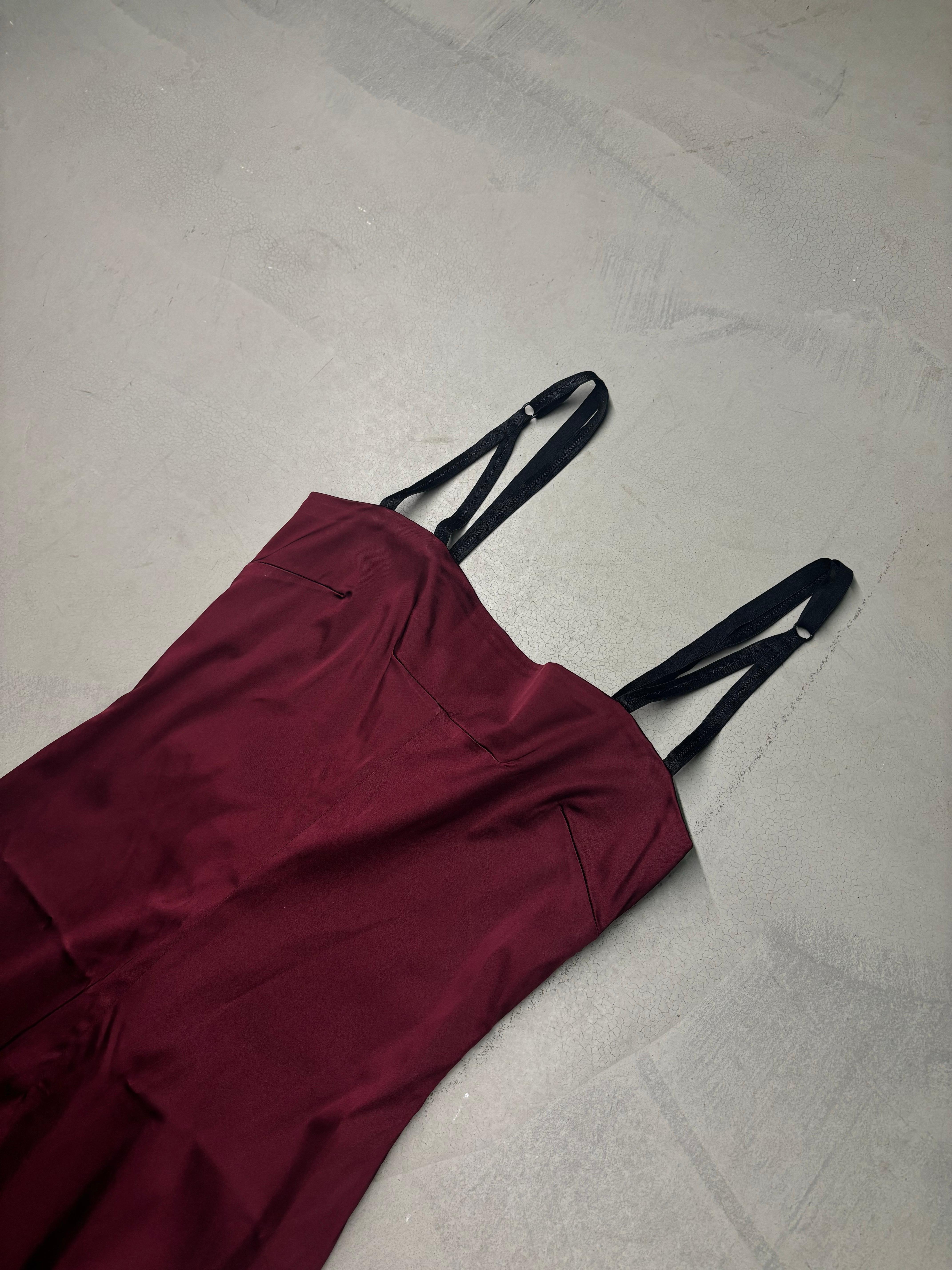 Dolce & Gabbana S/S 1999 Burgundy Bodycon Dress For Sale 2