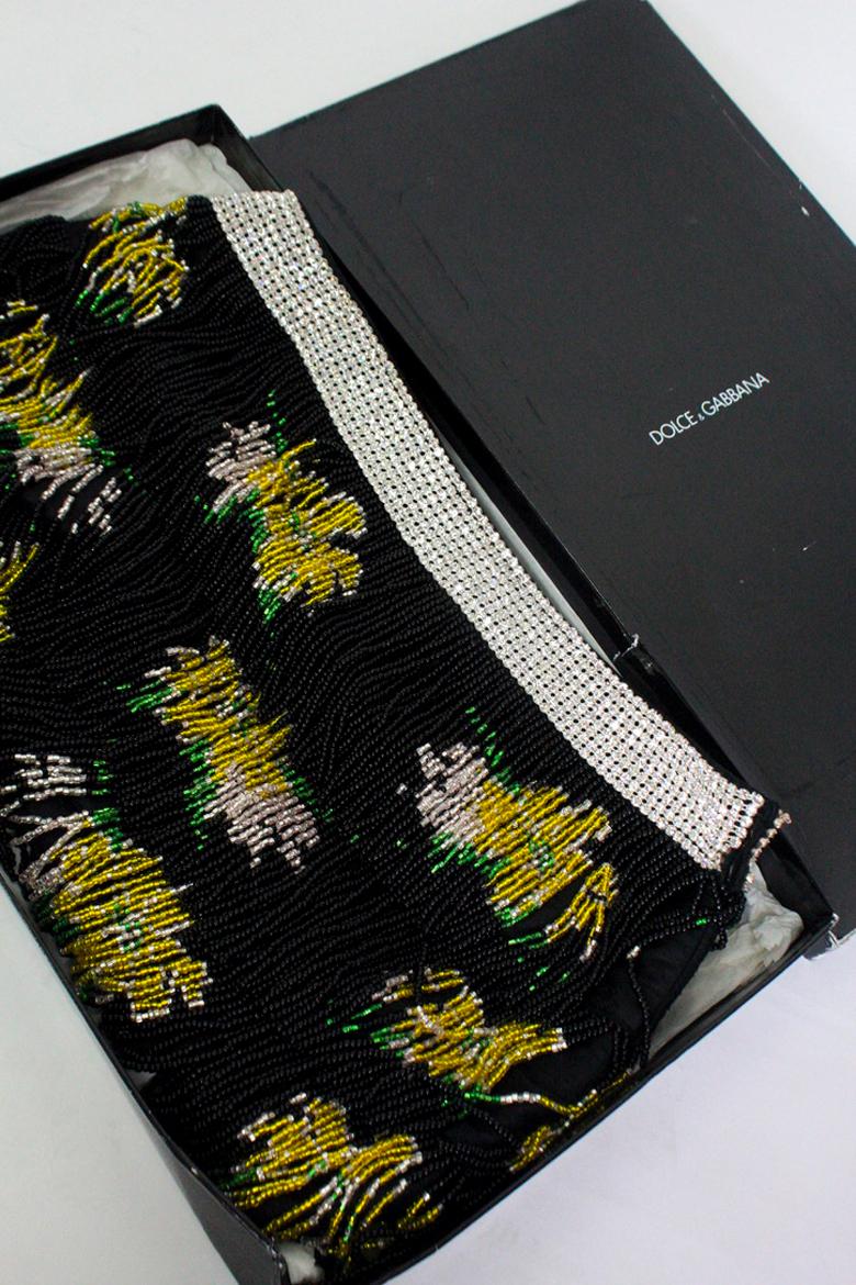 Dolce & Gabbana S/S 2000 Beaded Mini Skirt In Excellent Condition In Norwich, GB