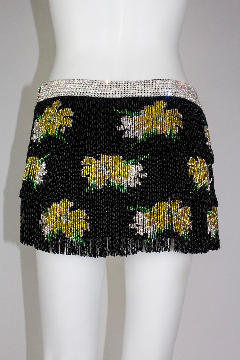 Women's Dolce & Gabbana S/S 2000 Beaded Mini Skirt