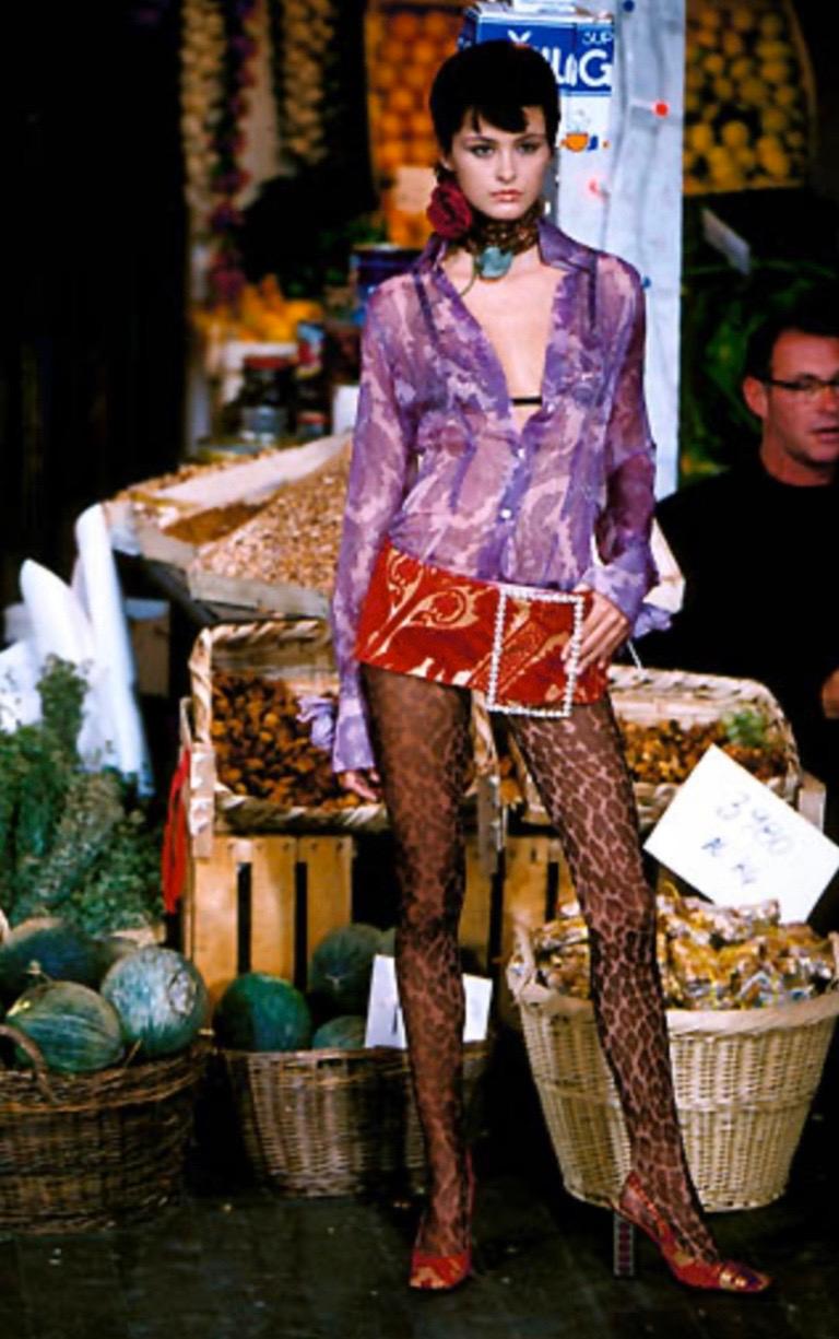 Women's Dolce & Gabbana S/S 2000 “Mix & Match” Purple Paisley Shirt