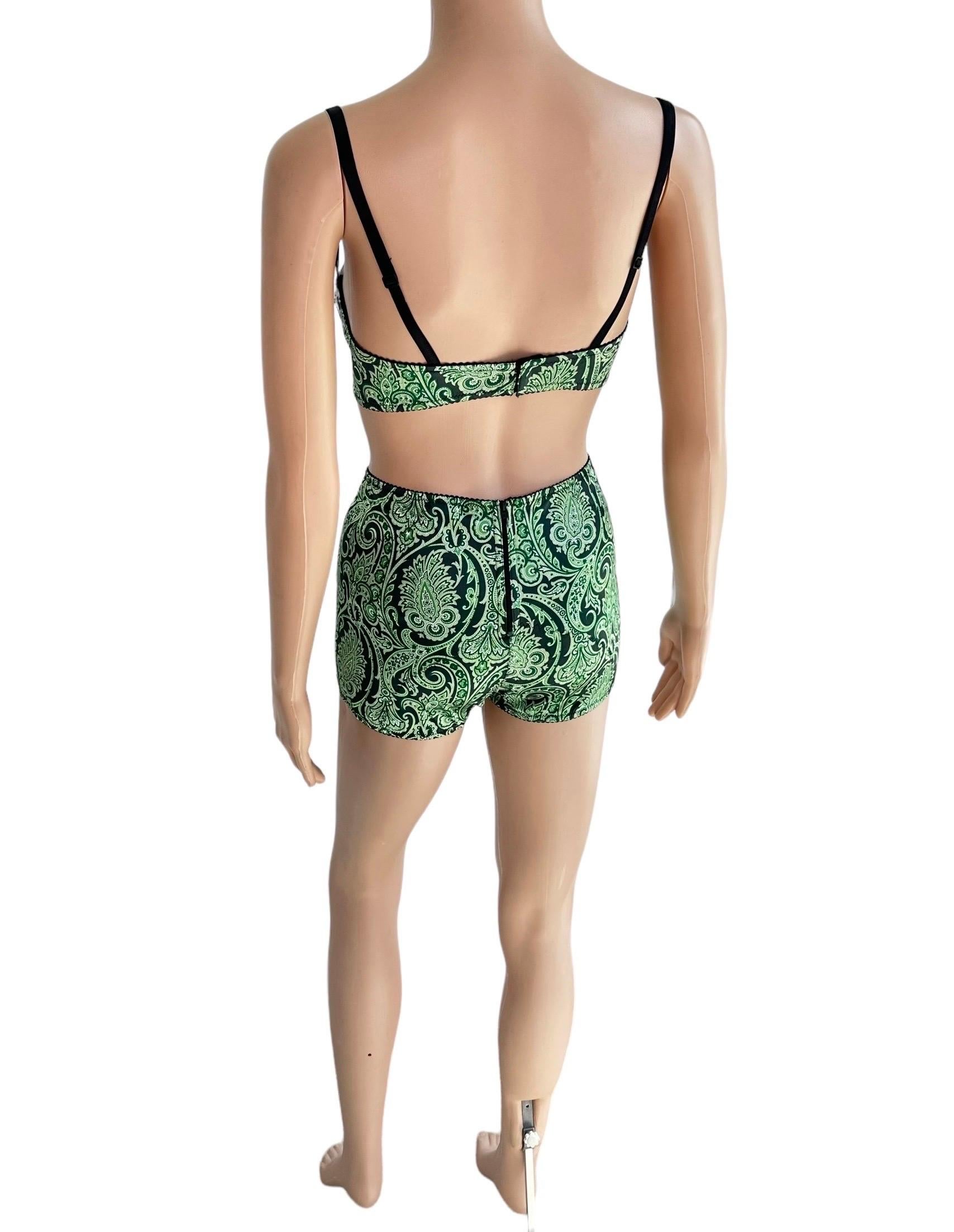 Dolce & Gabbana S/S 2000 Runway Bra Bralette Top & Shorts 2 Piece Set Ensemble 5