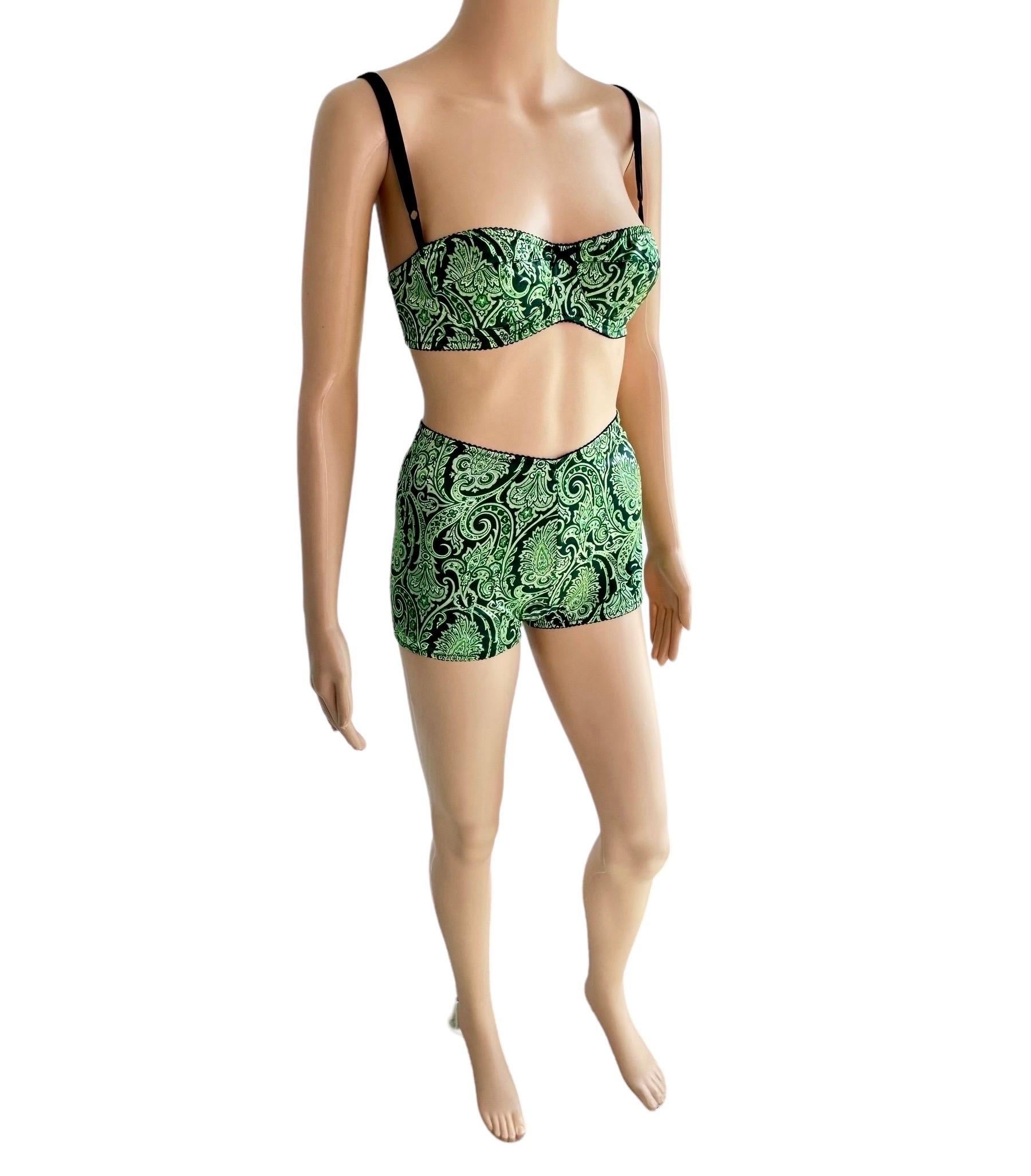 Dolce & Gabbana S/S 2000 Runway Bra Bralette Top & Shorts 2 Piece Set Ensemble 6
