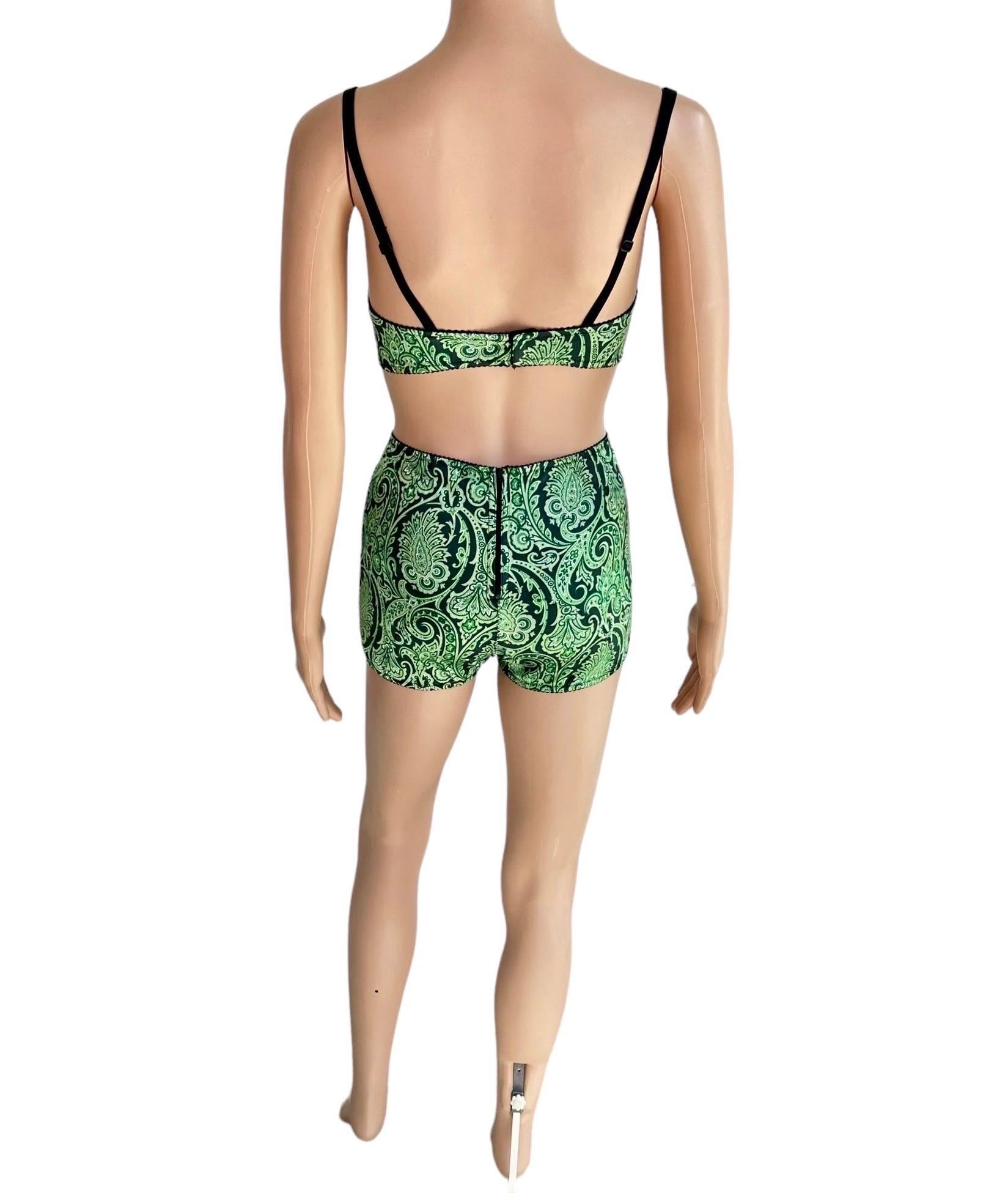 Dolce & Gabbana S/S 2000 Runway Bra Bralette Top & Shorts 2 Piece Set Ensemble 7