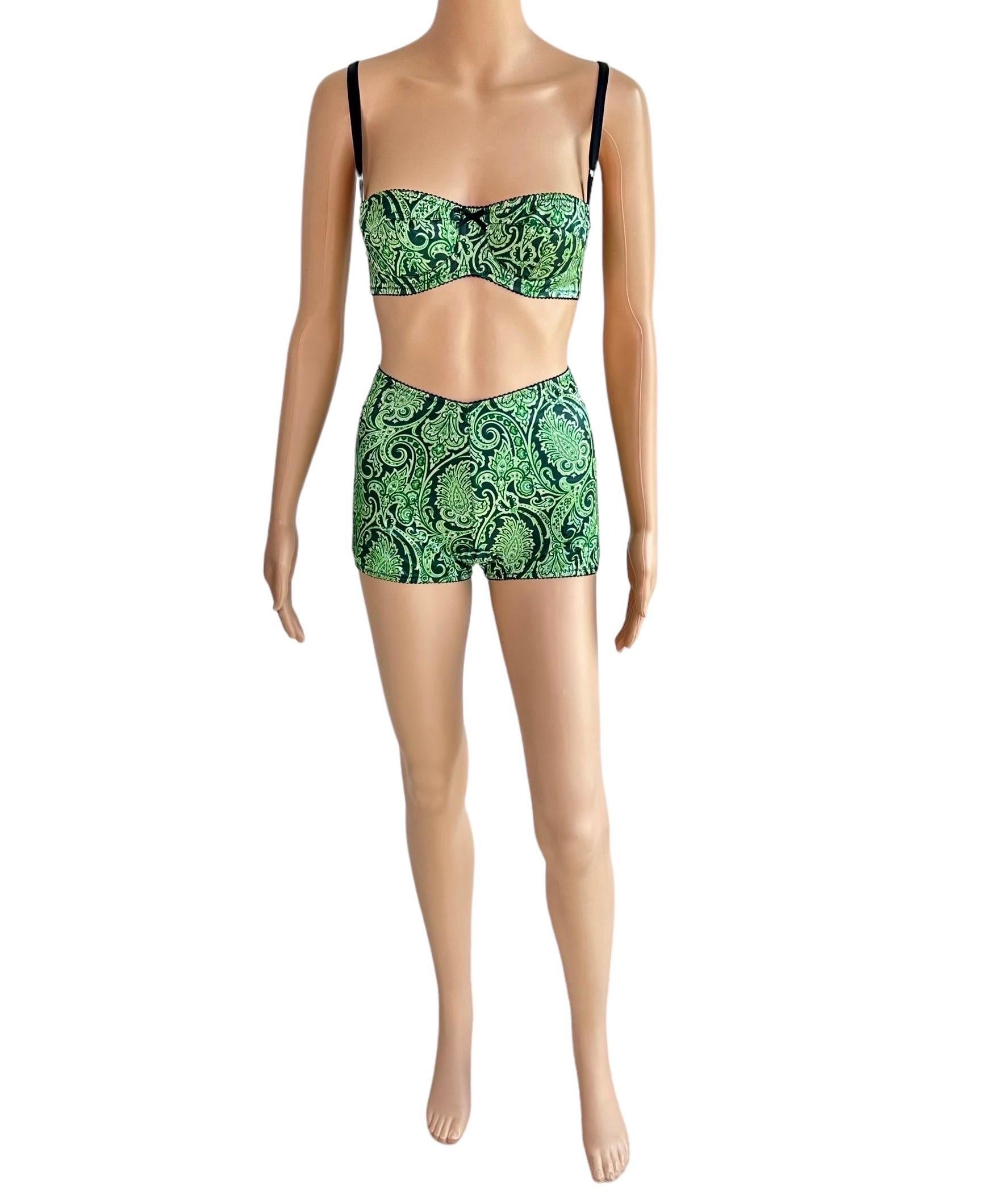 Dolce & Gabbana S/S 2000 Runway Bra Bralette Top & Shorts 2 Piece Set Ensemble 9