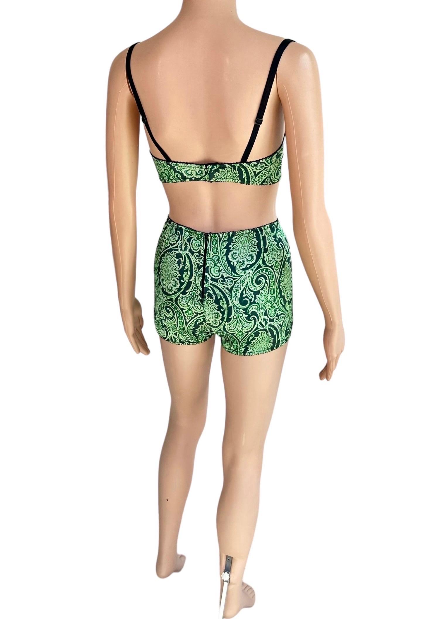 Dolce & Gabbana S/S 2000 Runway Bra Bralette Top & Shorts 2 Piece Set Ensemble 10