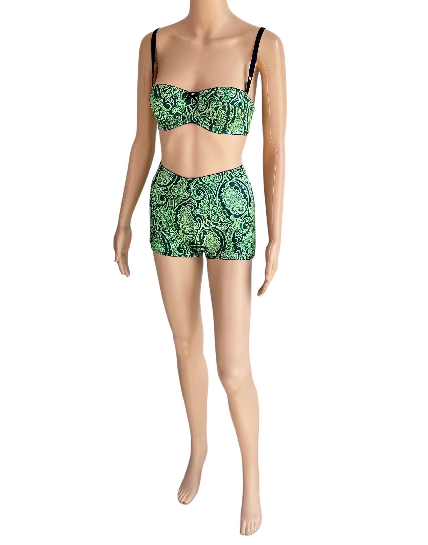 Dolce & Gabbana S/S 2000 Runway Bra Bralette Top & Shorts 2 Piece Set Ensemble 11