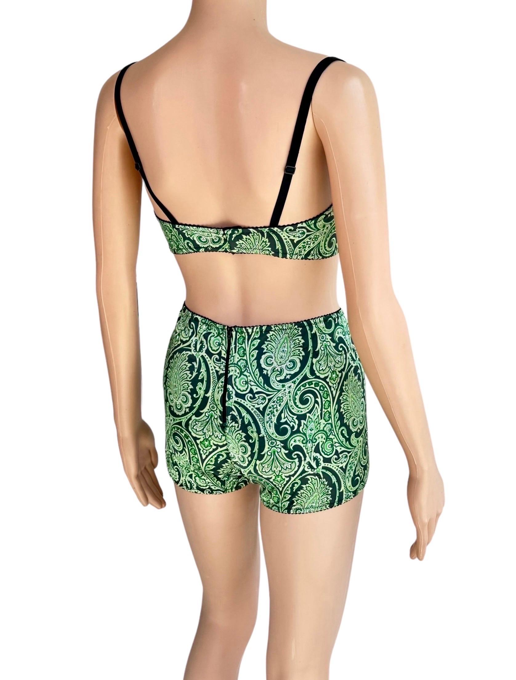 Dolce & Gabbana S/S 2000 Runway Bra Bralette Top & Shorts 2 Piece Set Ensemble 12