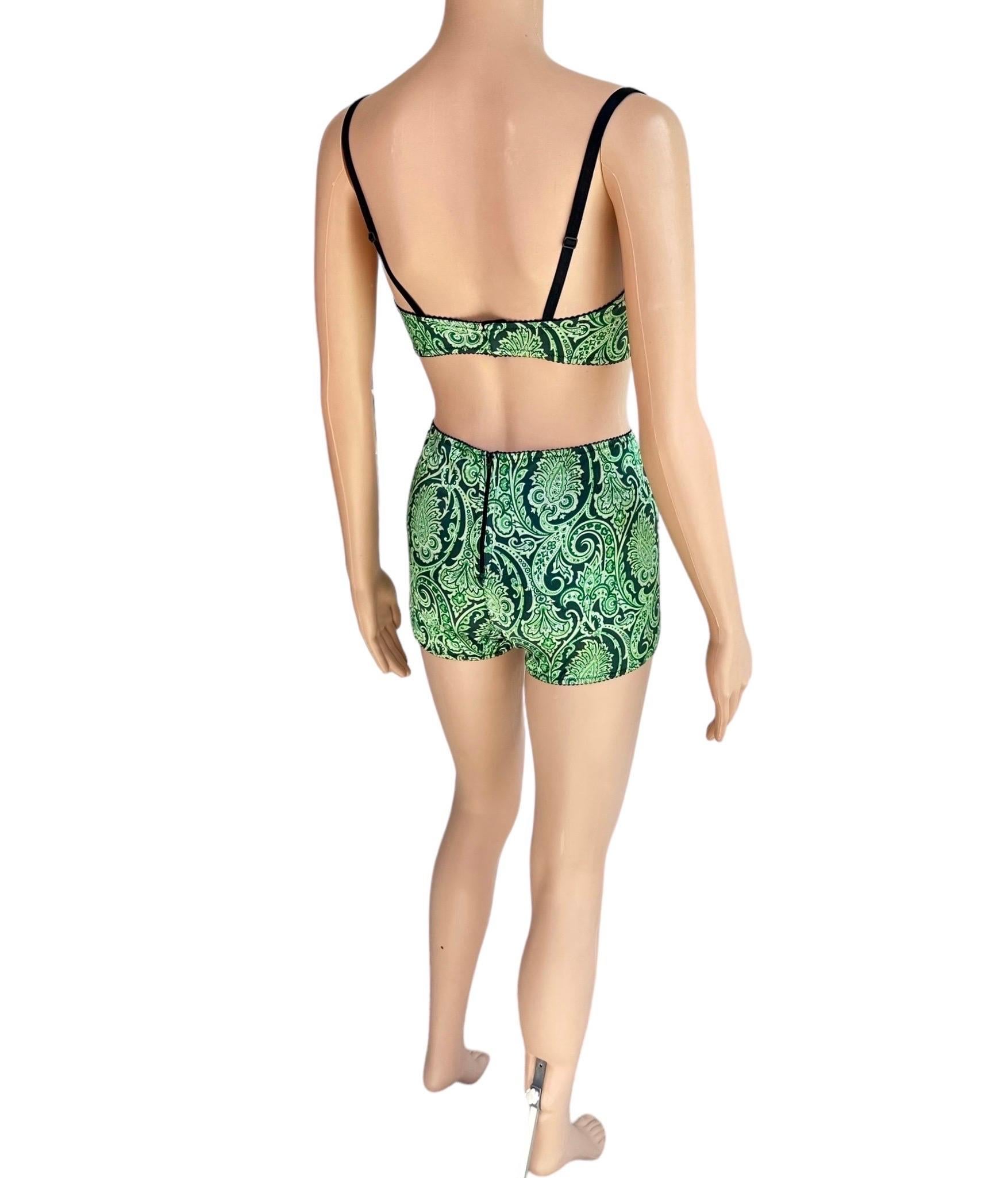Dolce & Gabbana S/S 2000 Runway Bra Bralette Top & Shorts 2 Piece Set Ensemble 13