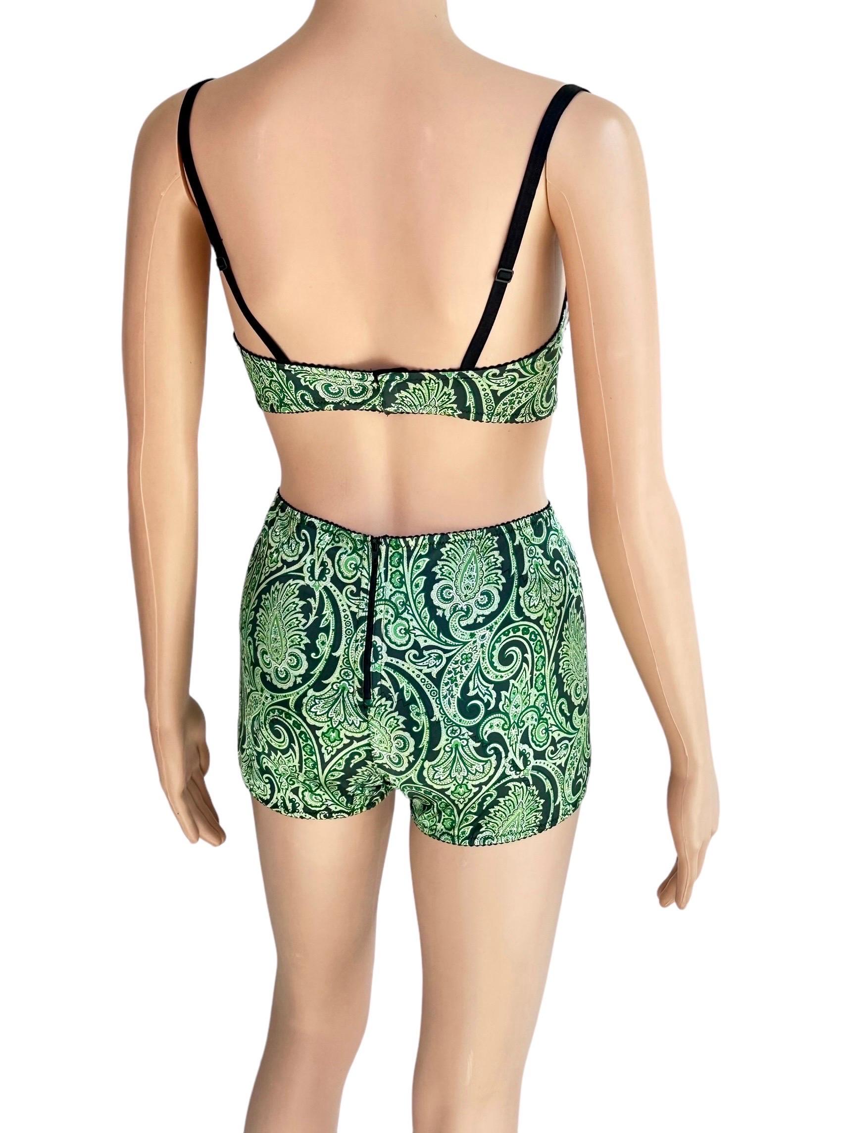 Dolce & Gabbana S/S 2000 Runway Bra Bralette Top & Shorts 2 Piece Set Ensemble 2